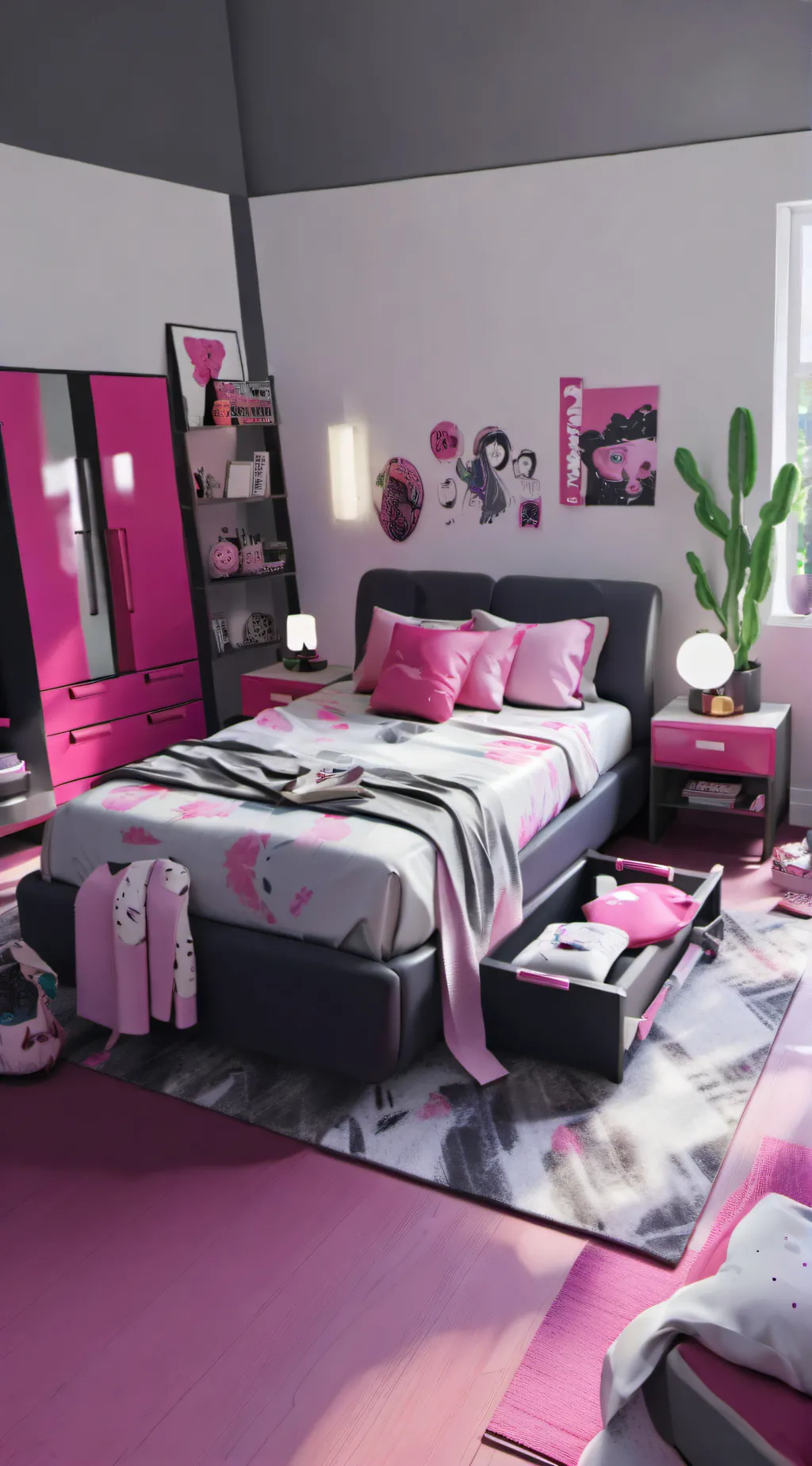 ai character:  hh sleepover  background