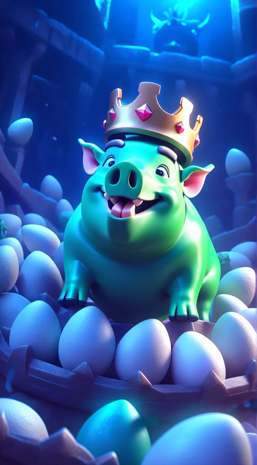 ai character: king pig background