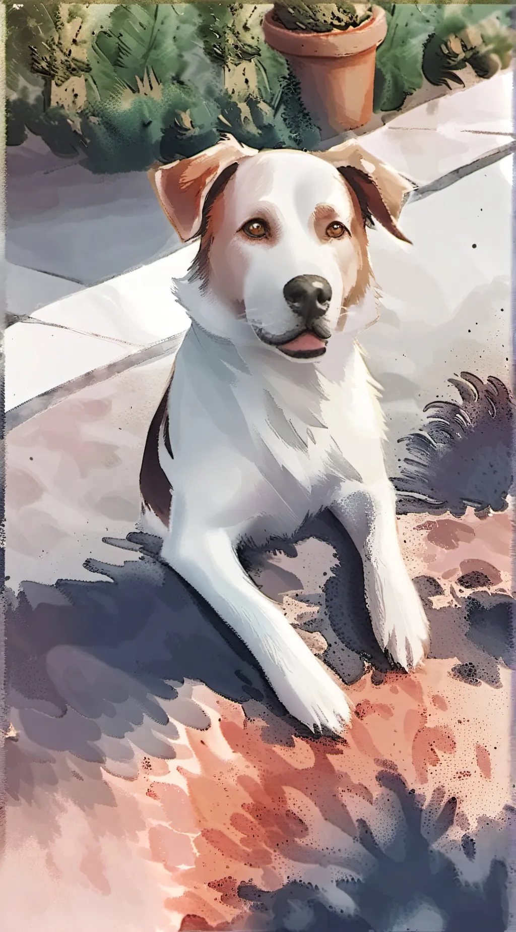 ai character: dog background