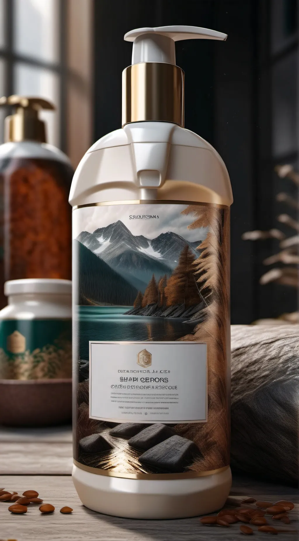 ai character: swallowed shampoo background