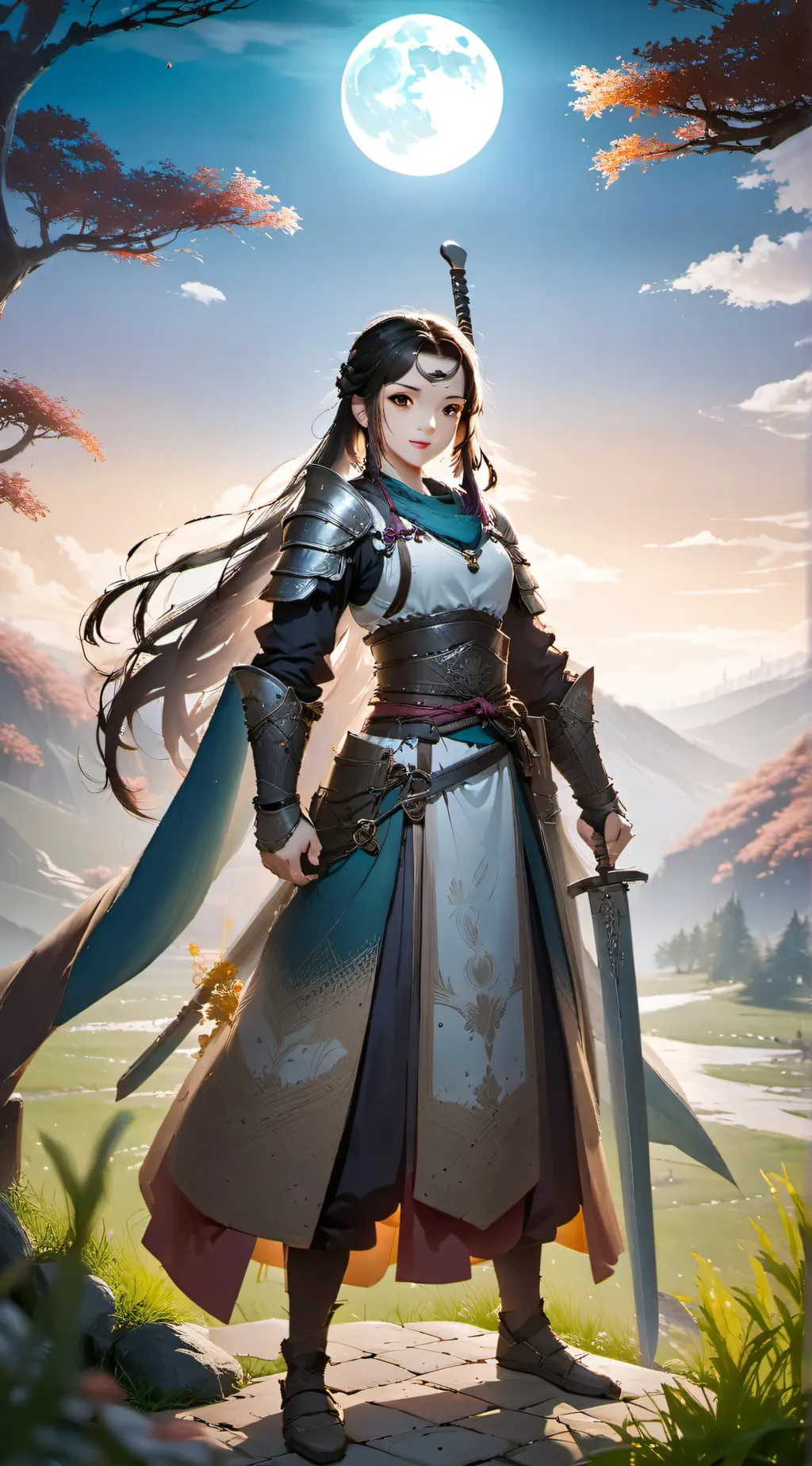 ai character: sky background