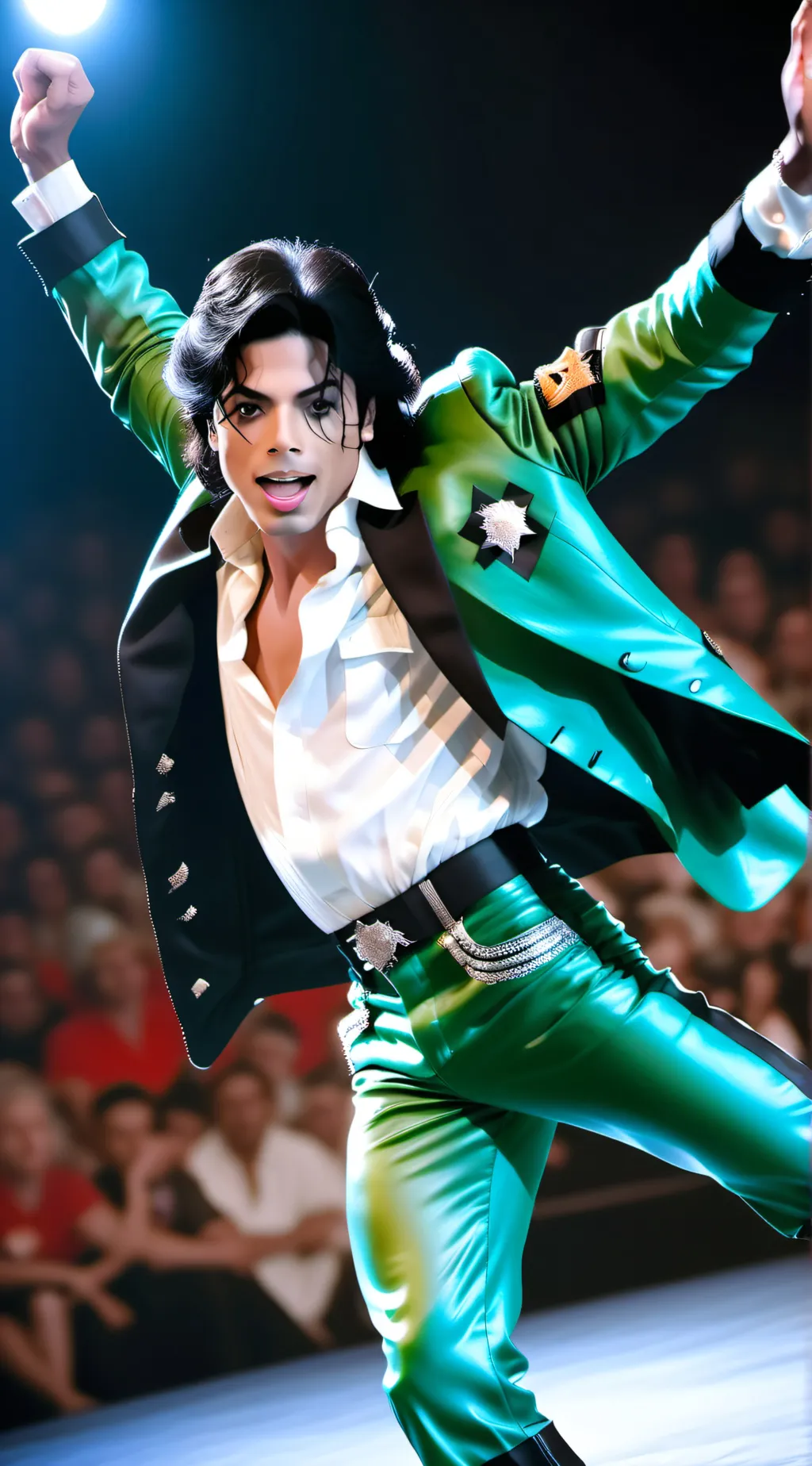 ai character: Michael Jackson  background