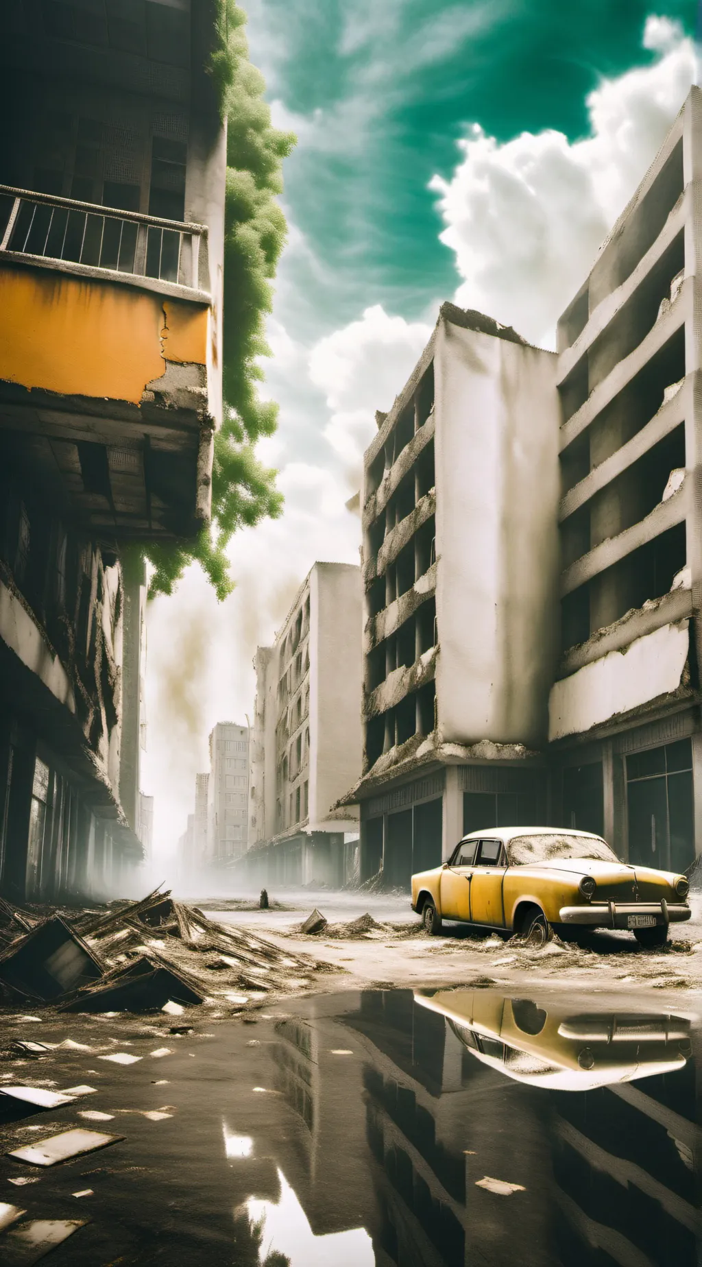 ai character: Destroyed Reality background