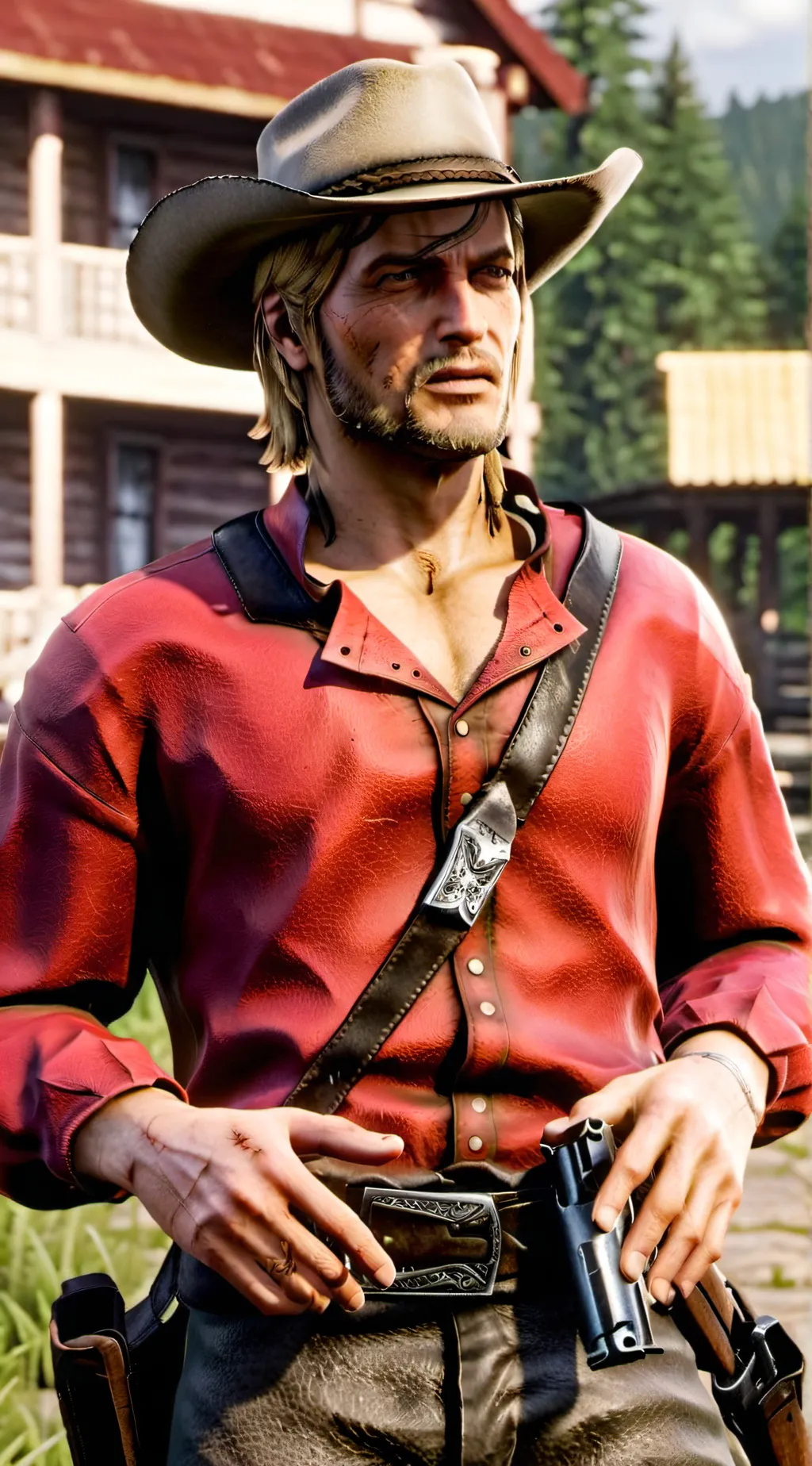 ai character: Micah Bell background