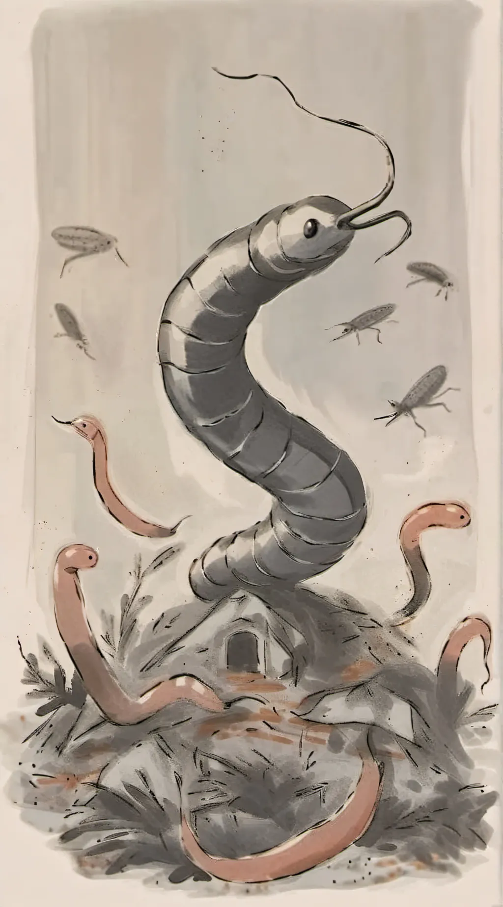 ai character: EaRtHwOrM sAlLy background