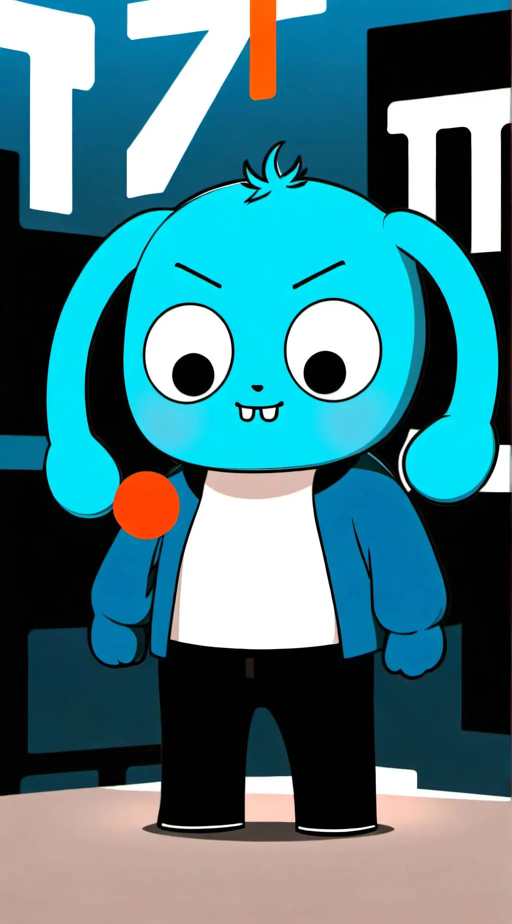 ai character: Gumball waterson  background