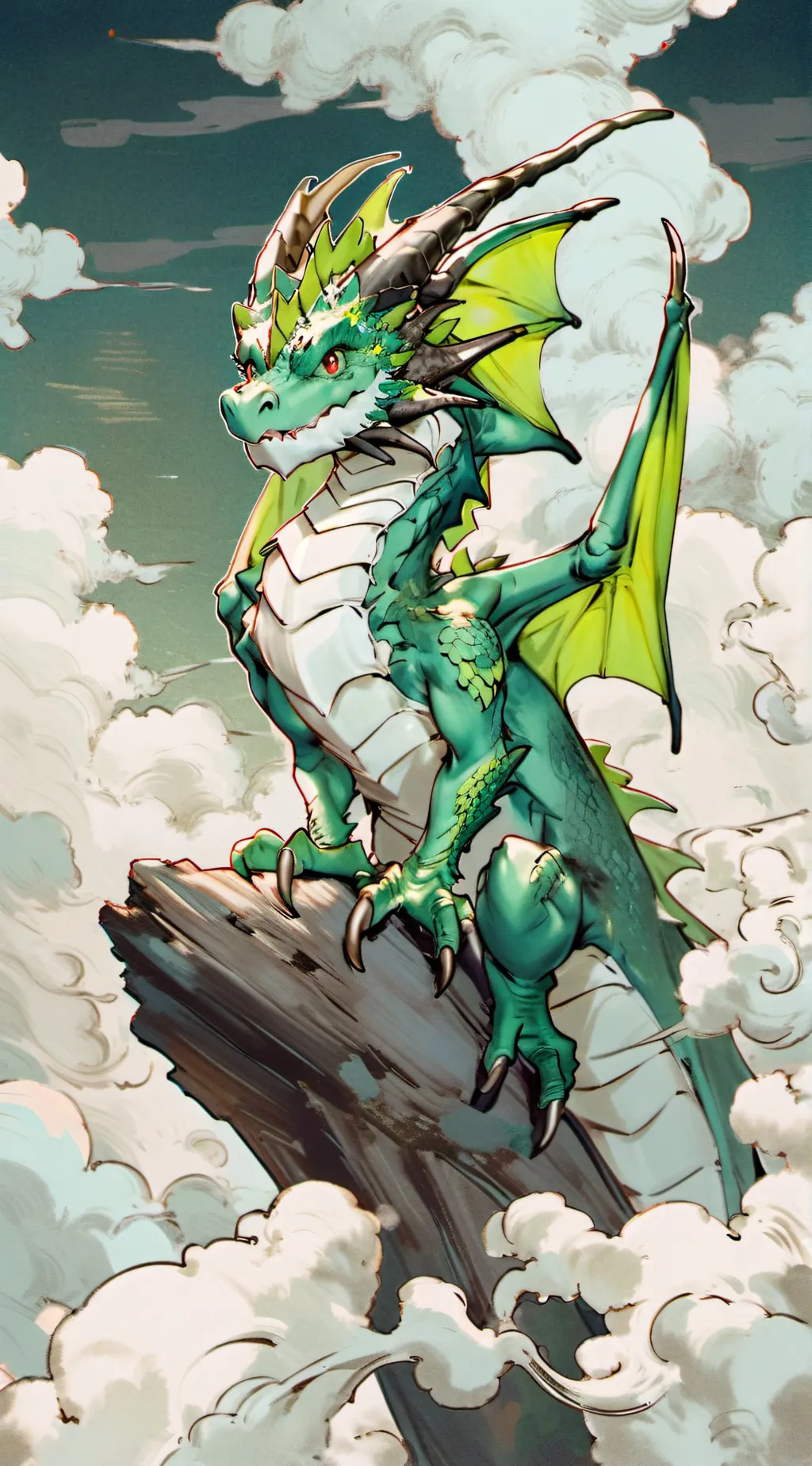 ai character: air dragon baby background