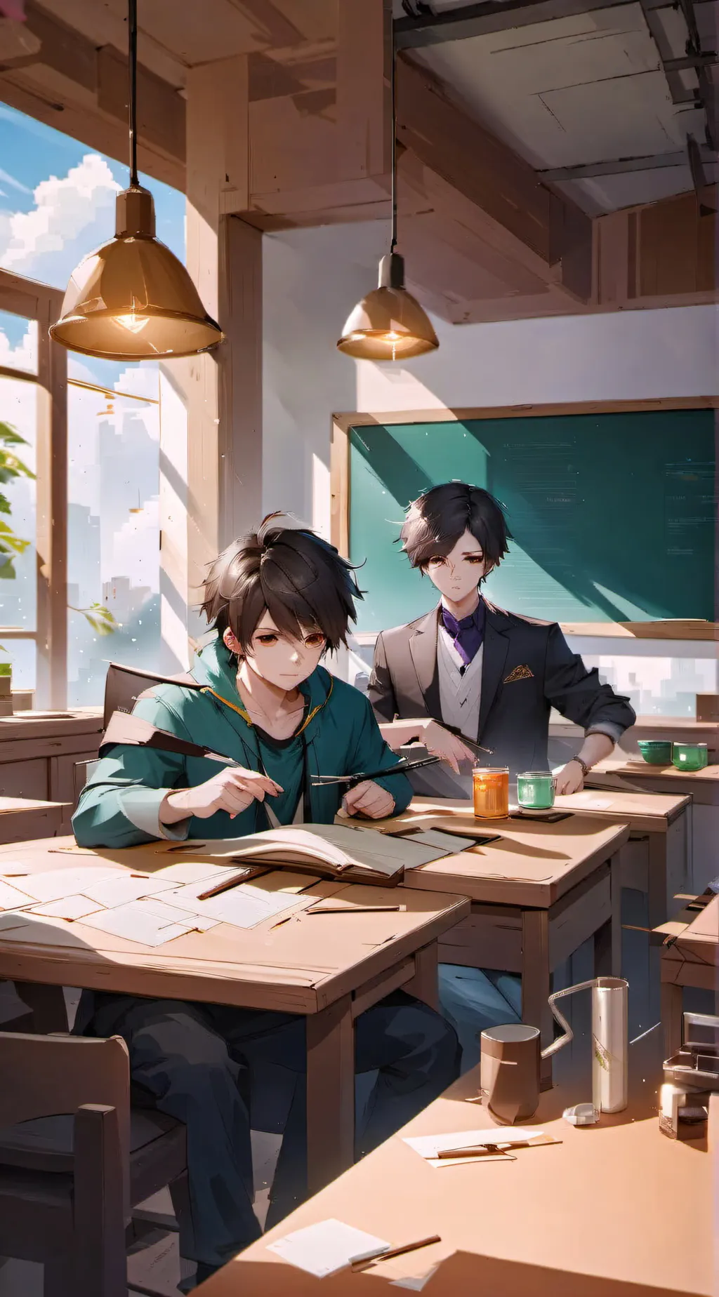 ai character: Mha grimace shake  background