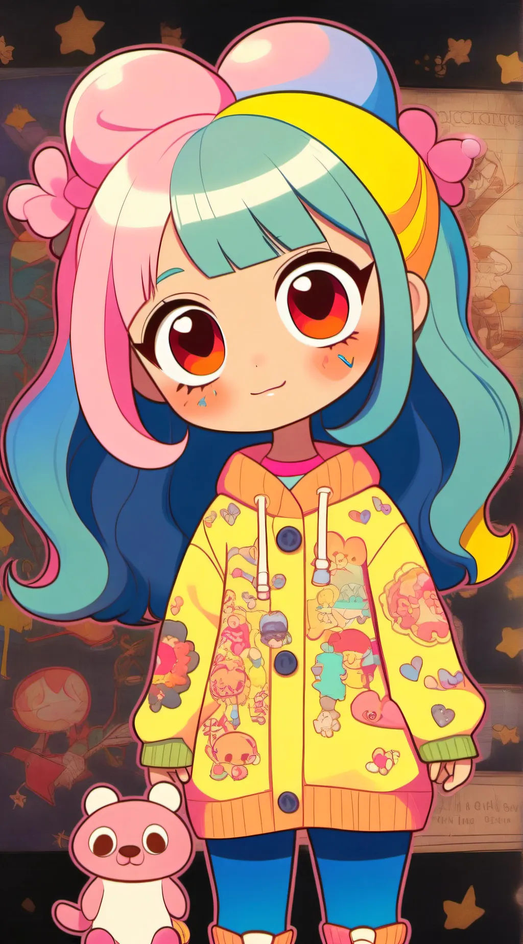 ai character: Snowy background