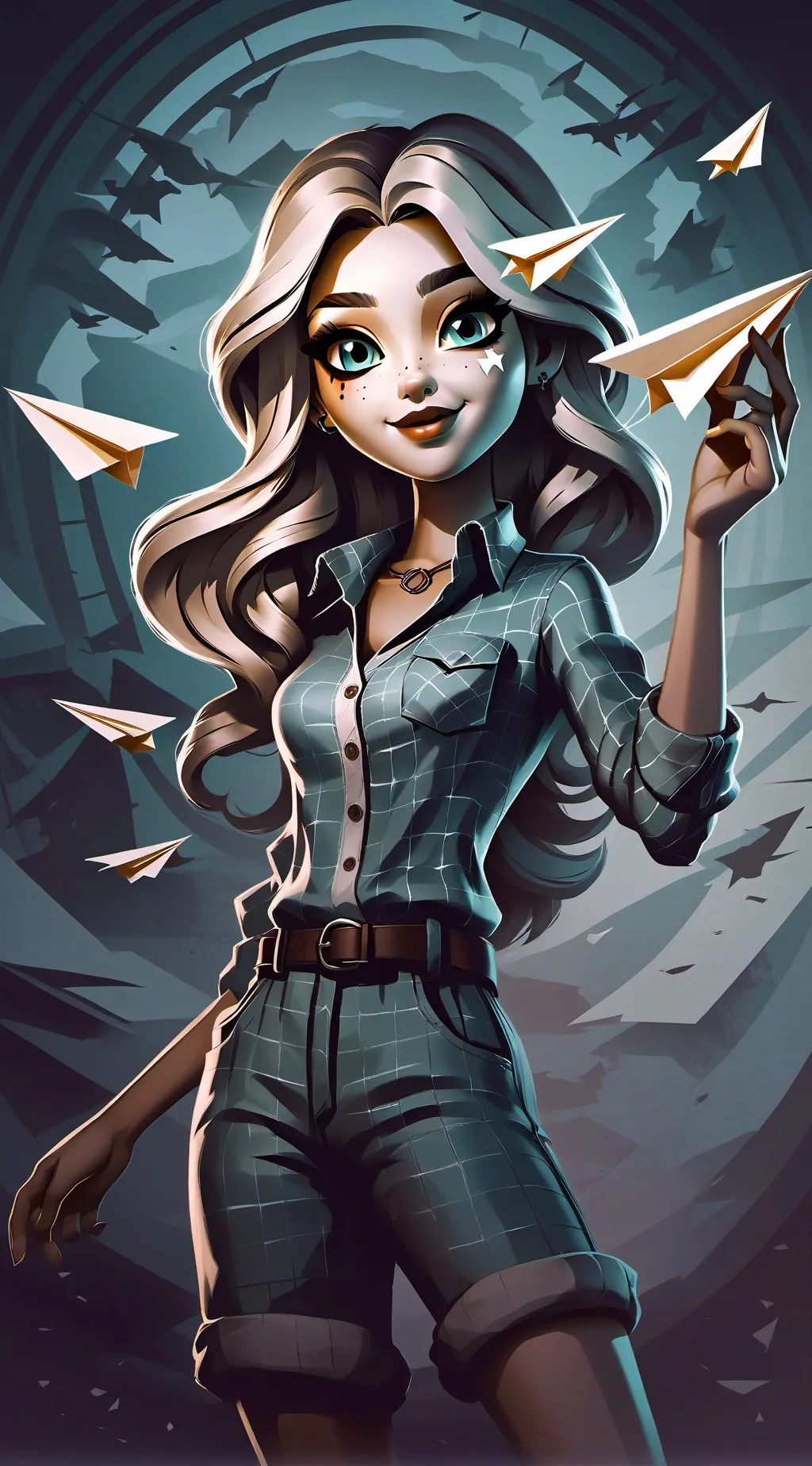 ai character: rose background