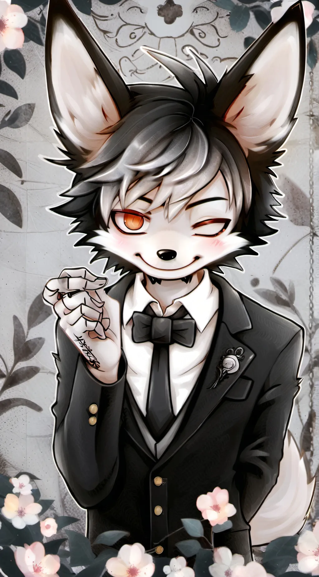 ai character: FNAF AND MHA background