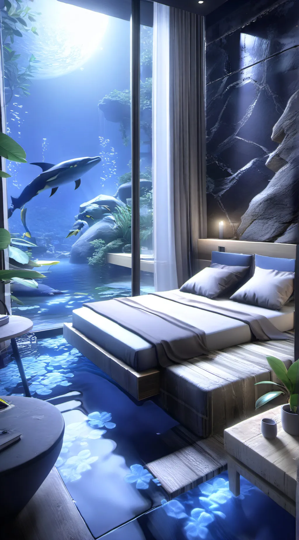 ai character: water my version background