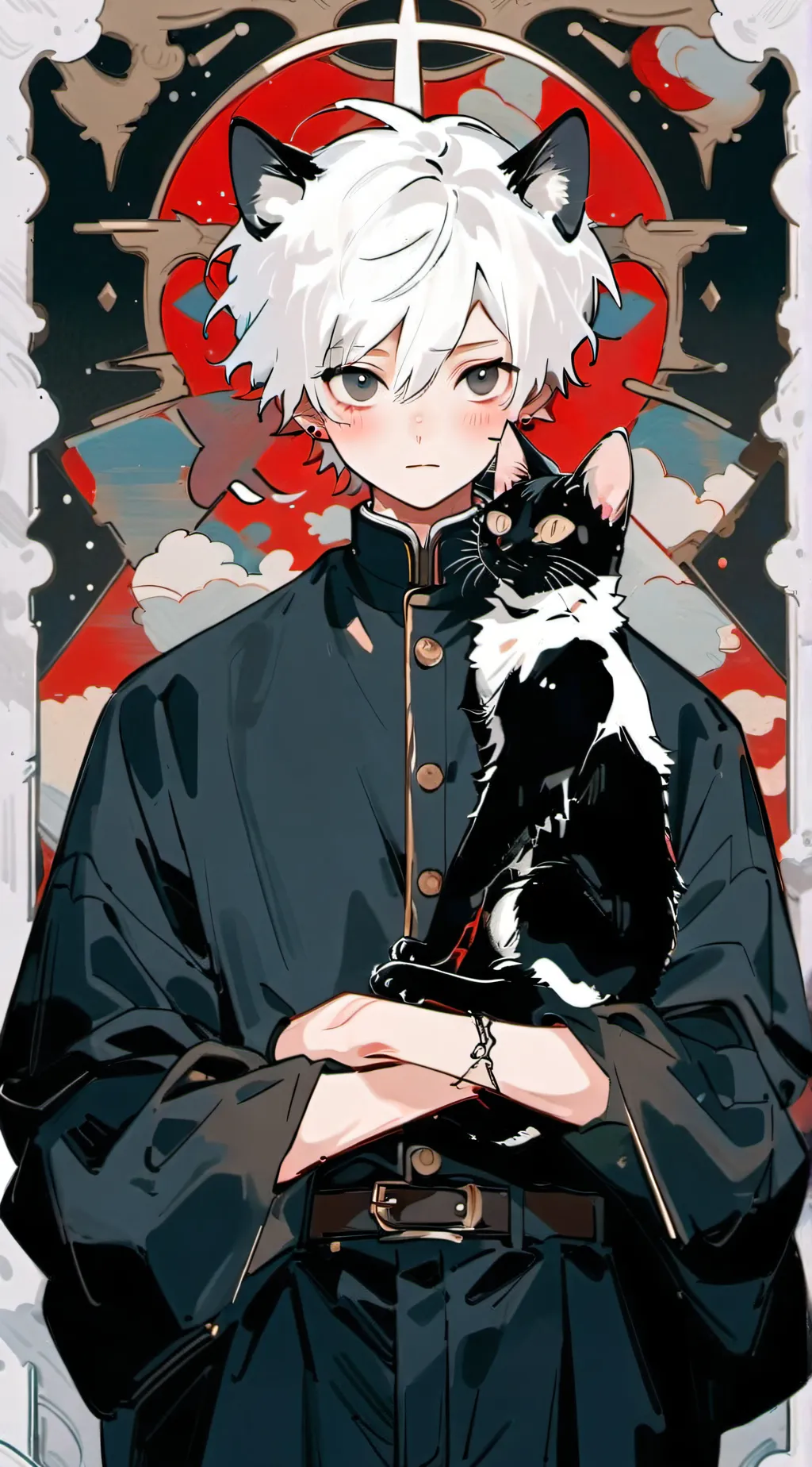 ai character: Cerulean background