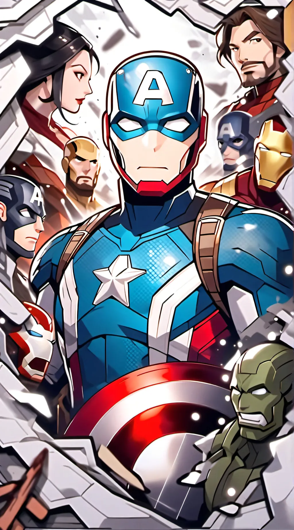 ai character: avengers  background