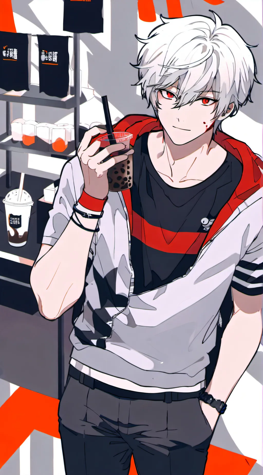 ai character: Red🌹 background