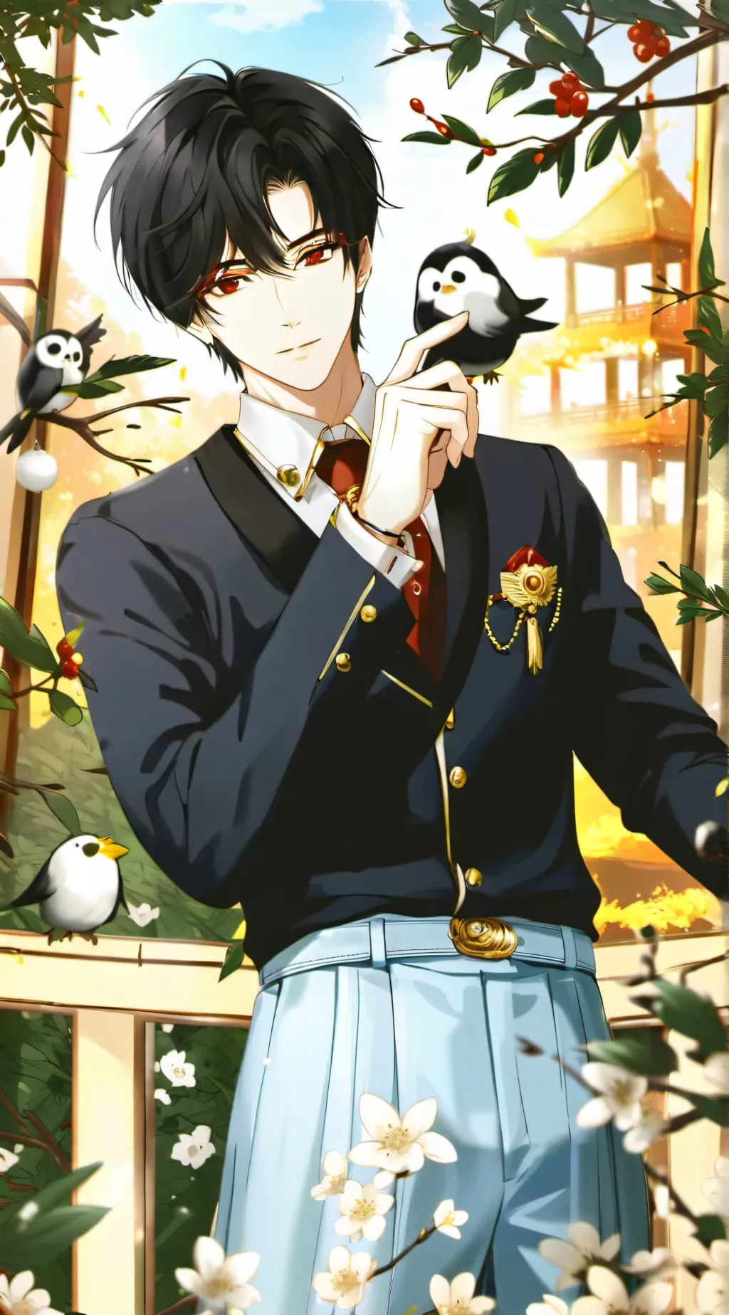 ai character: Leonardo  background