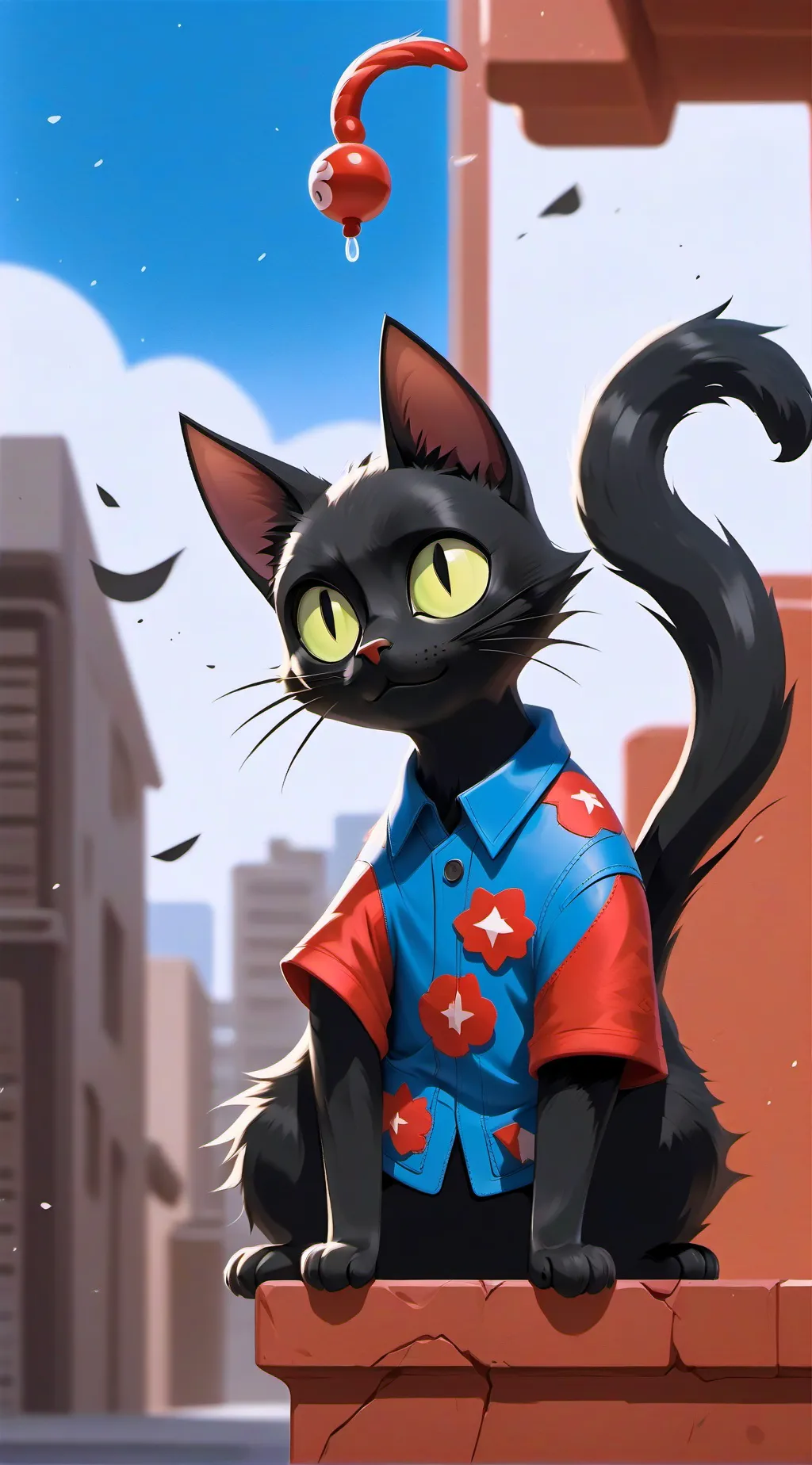 ai character: Trouble Cat background