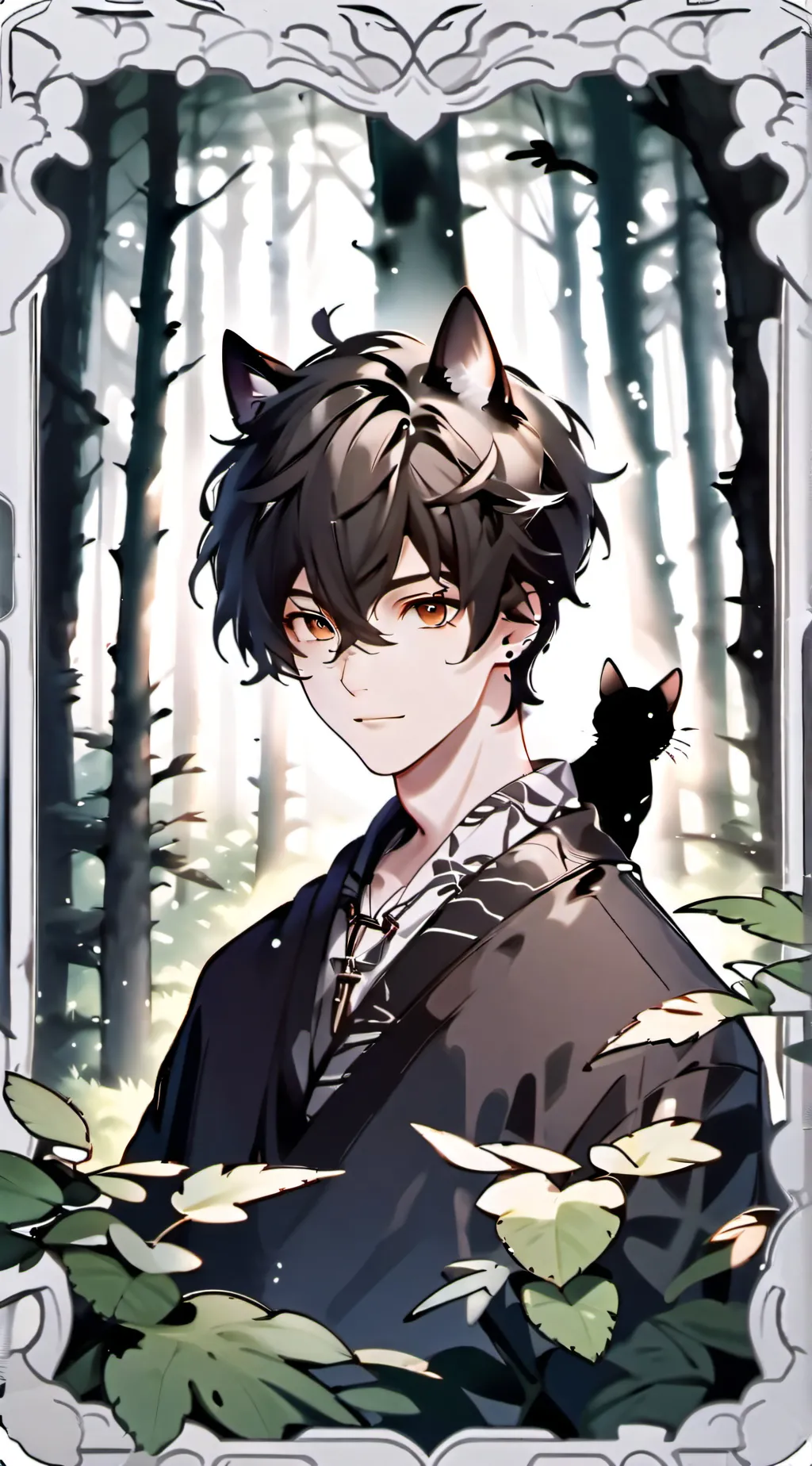 ai character: leo but mage background