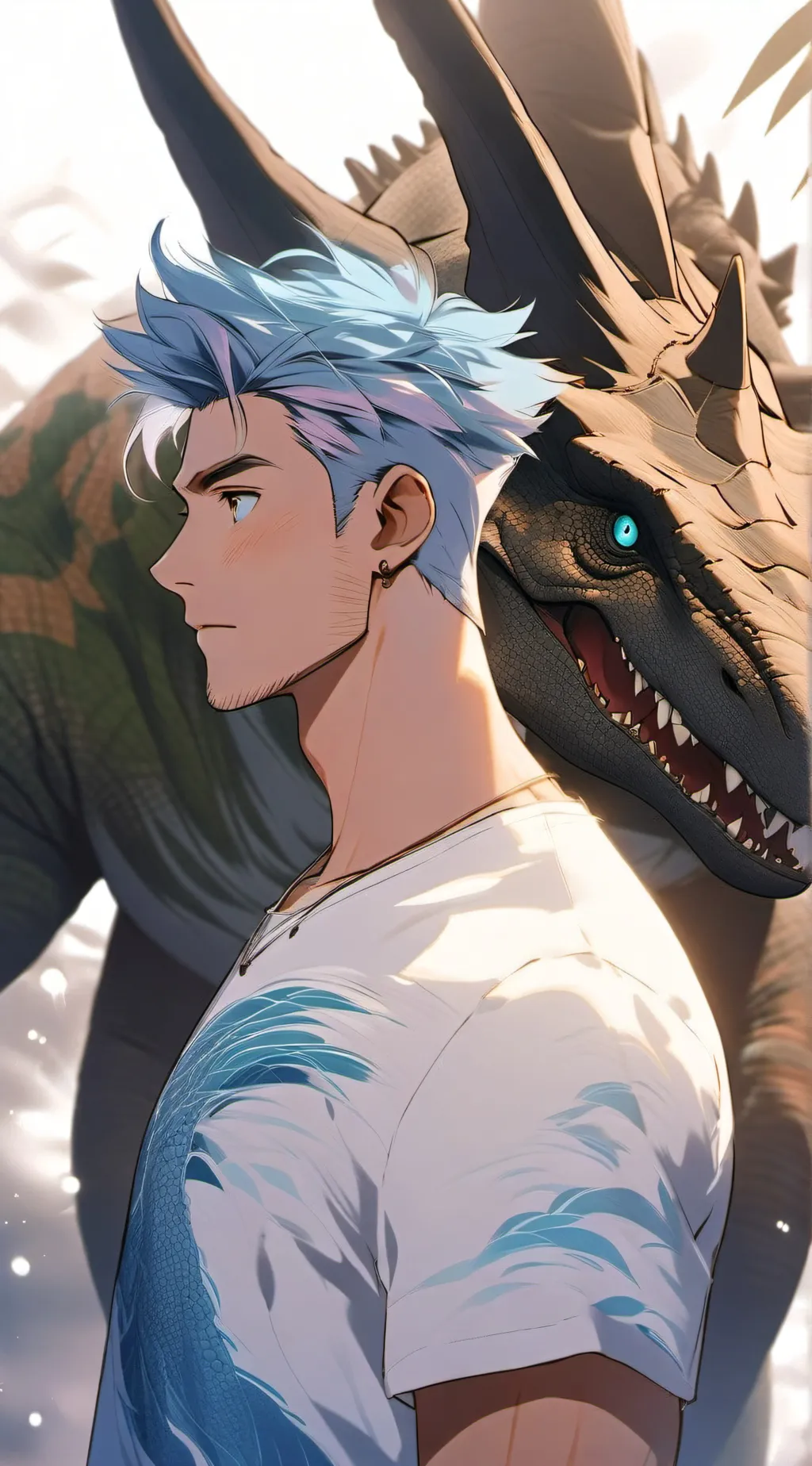 ai character: Trix 🩵(Tricera)🩵 background