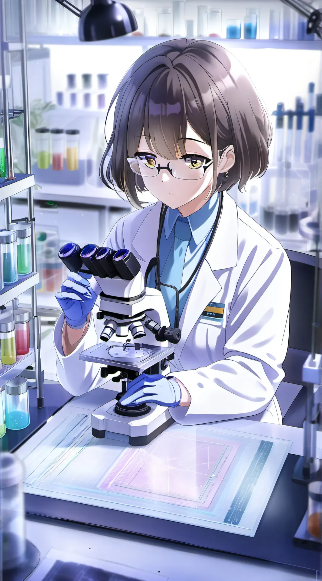 ai character: Lab background