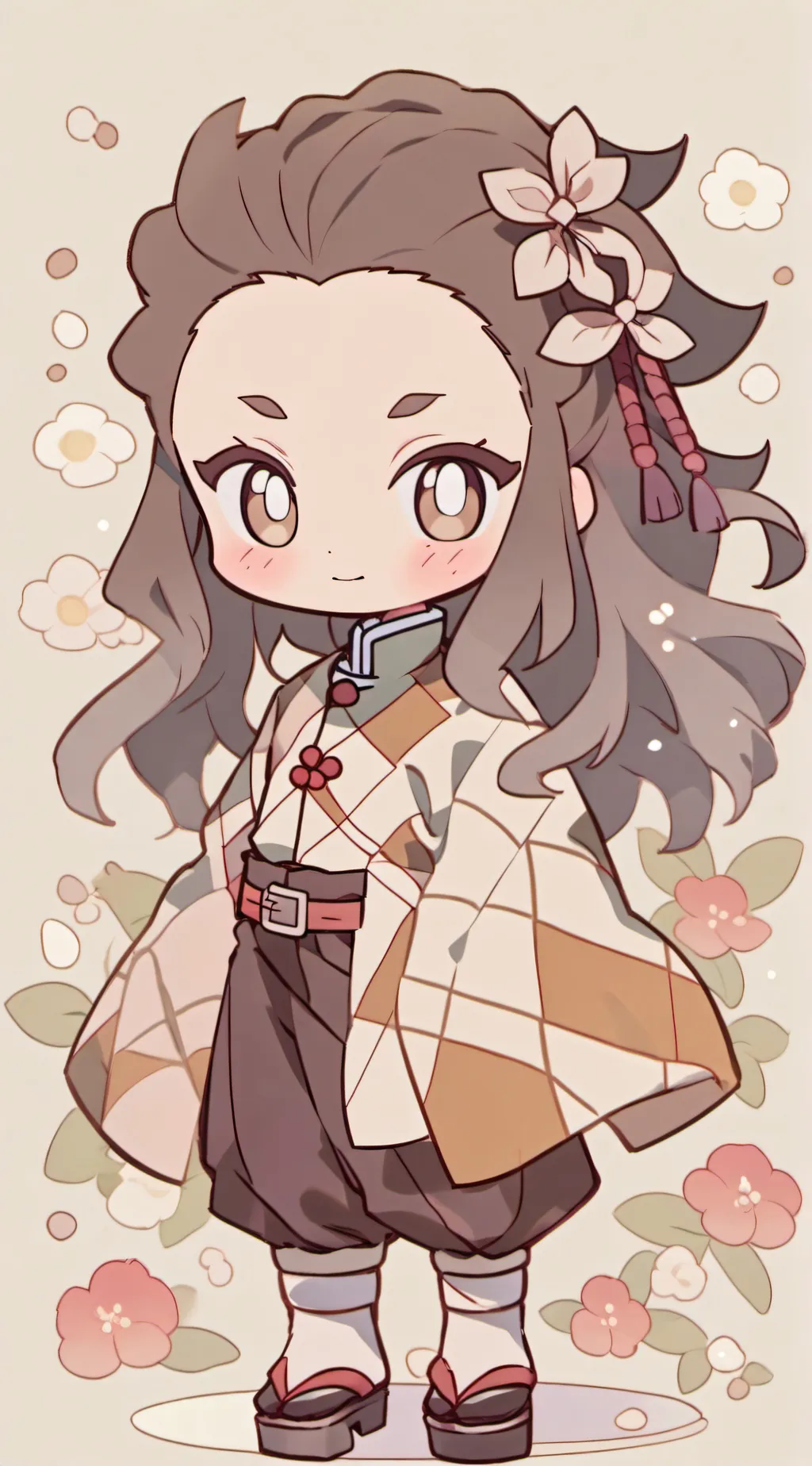 ai character: Nezuko's head pats background
