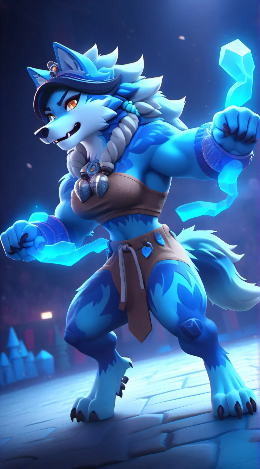 ai character: Hopey Wolf background