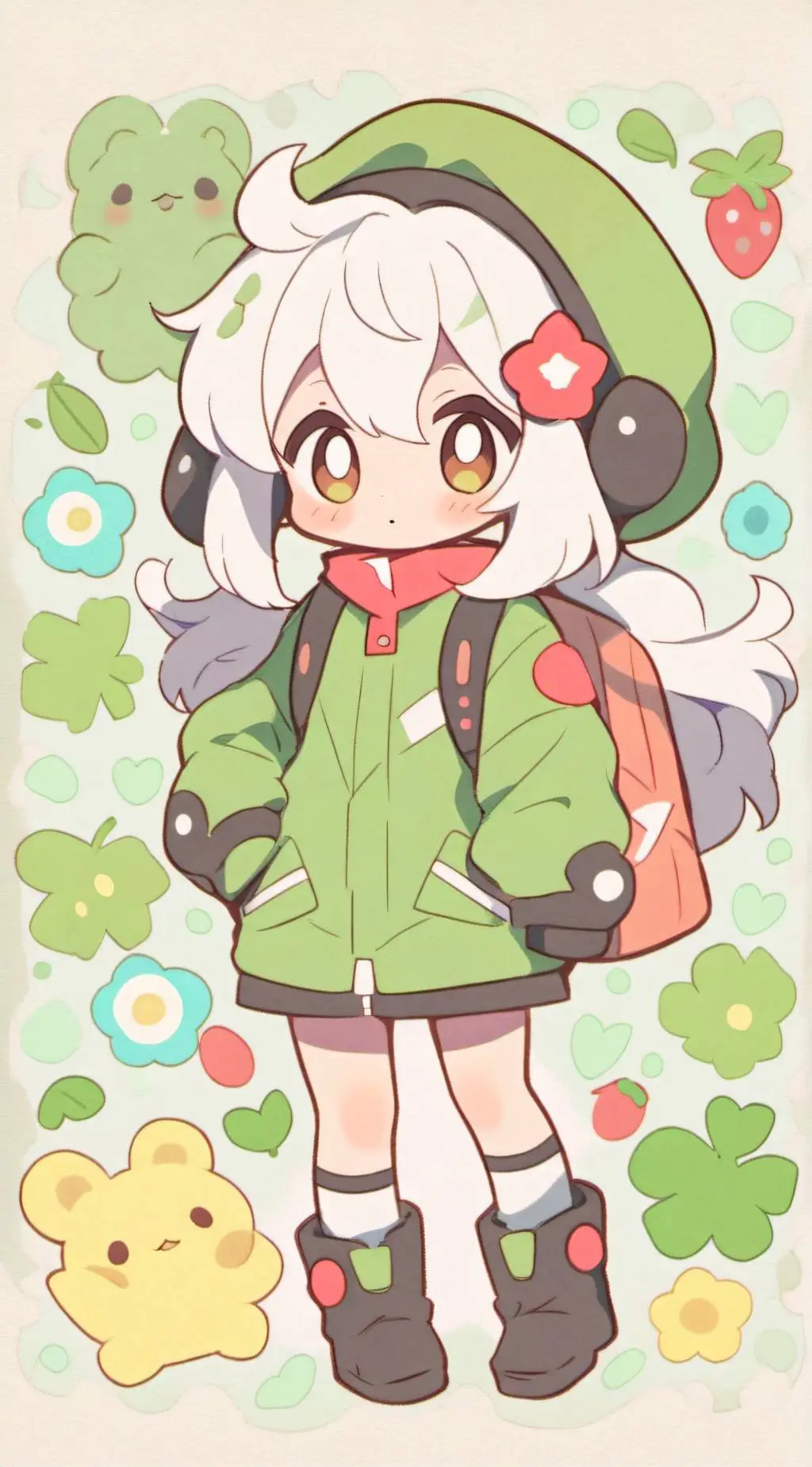 ai character: Froggy background