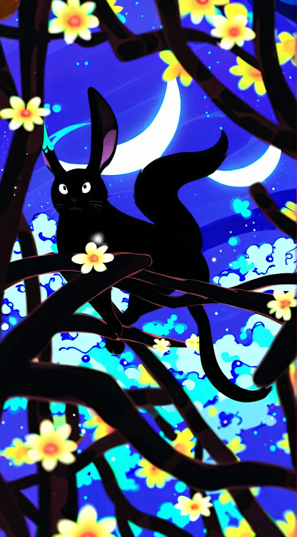 ai character: Smiling critters background