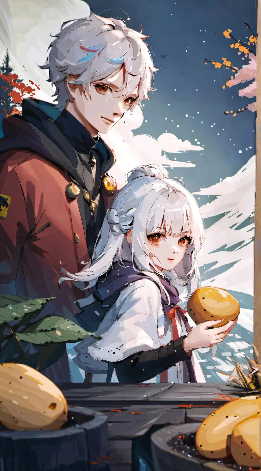 ai character: THE potato god background