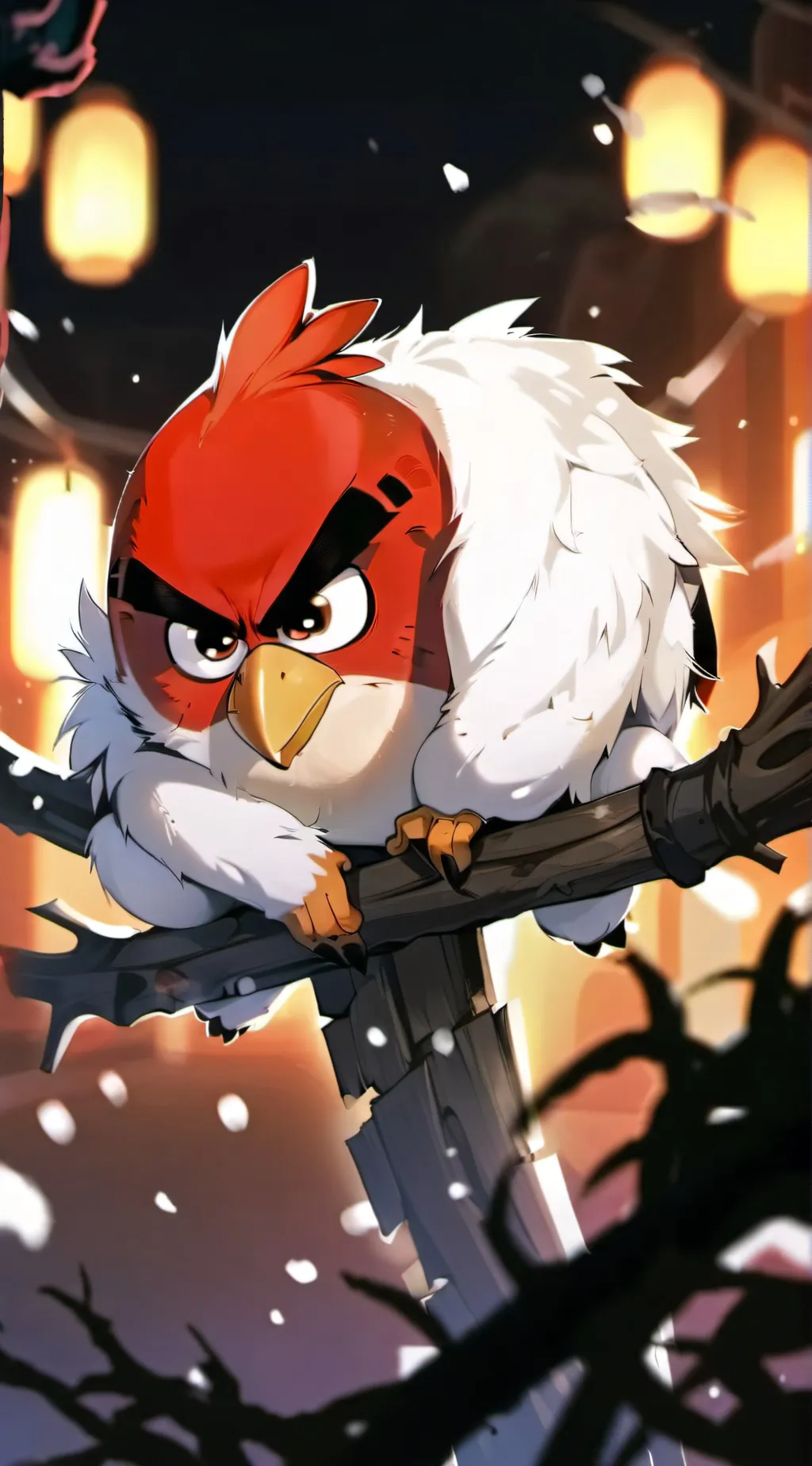 ai character: Red background