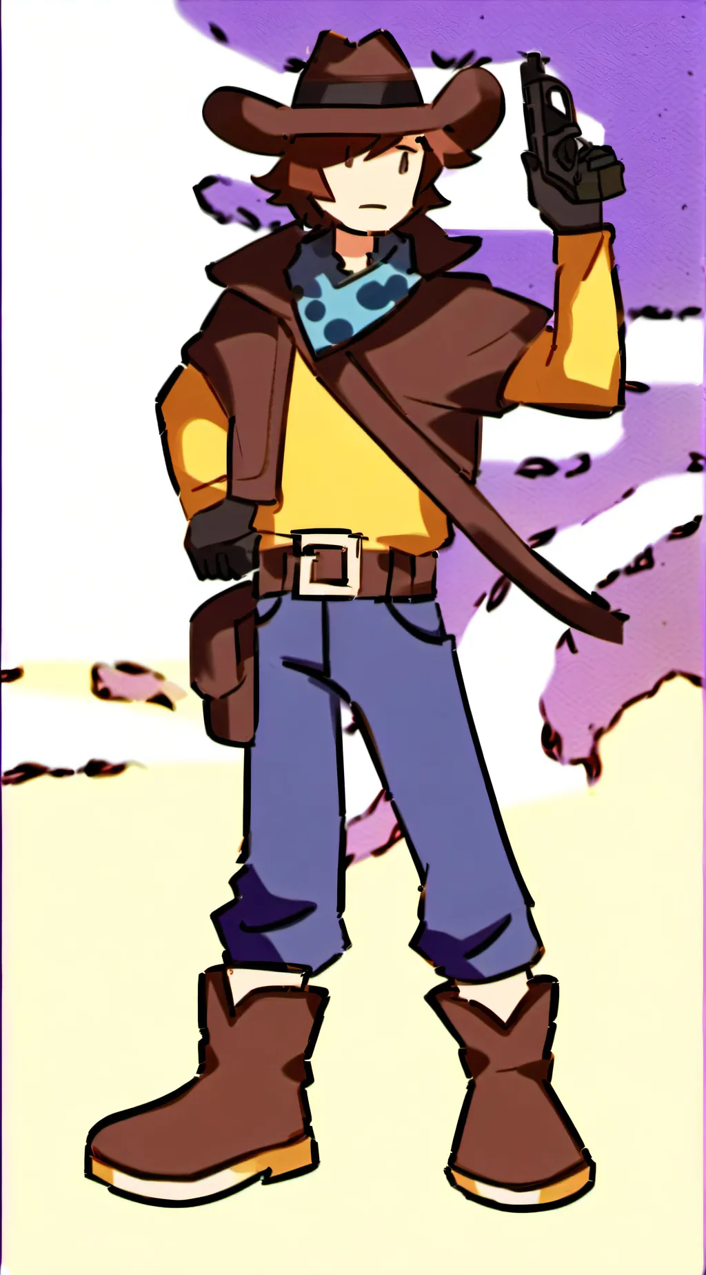 ai character: clover (UT yellow) background