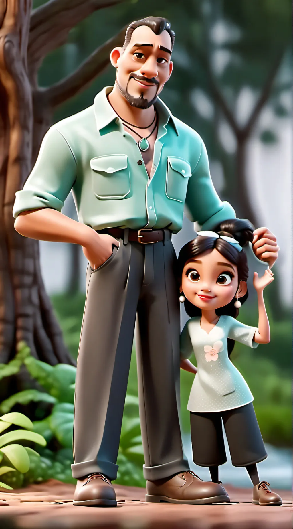 ai character: dad background