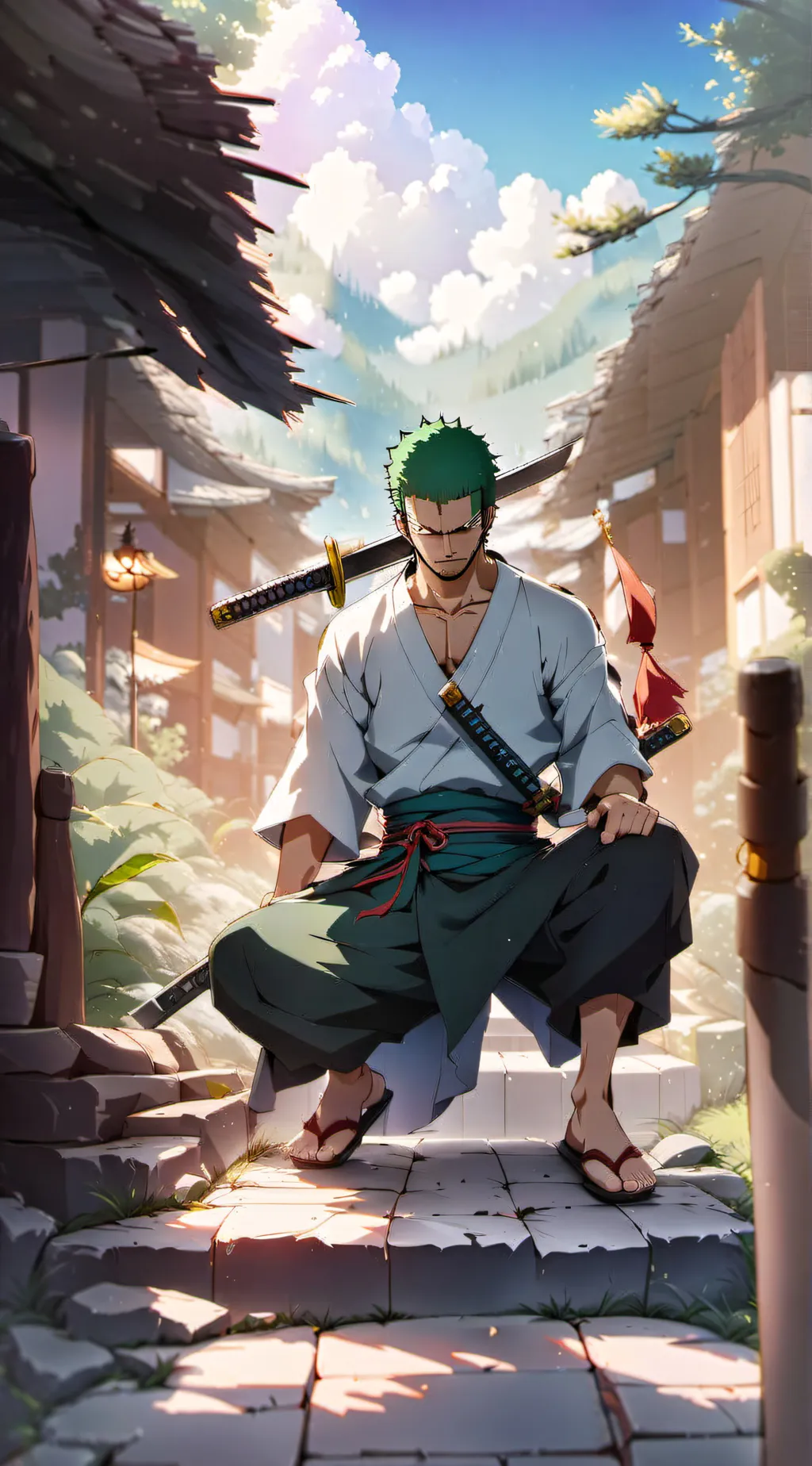 ai character: zoro background
