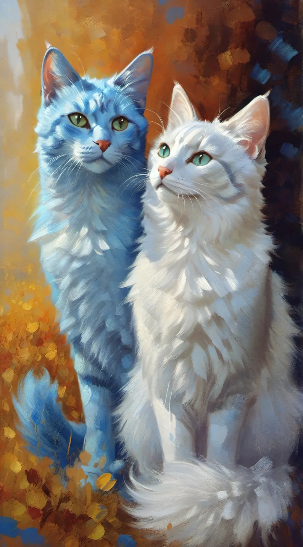 ai character: Snowfur X Bluefur background