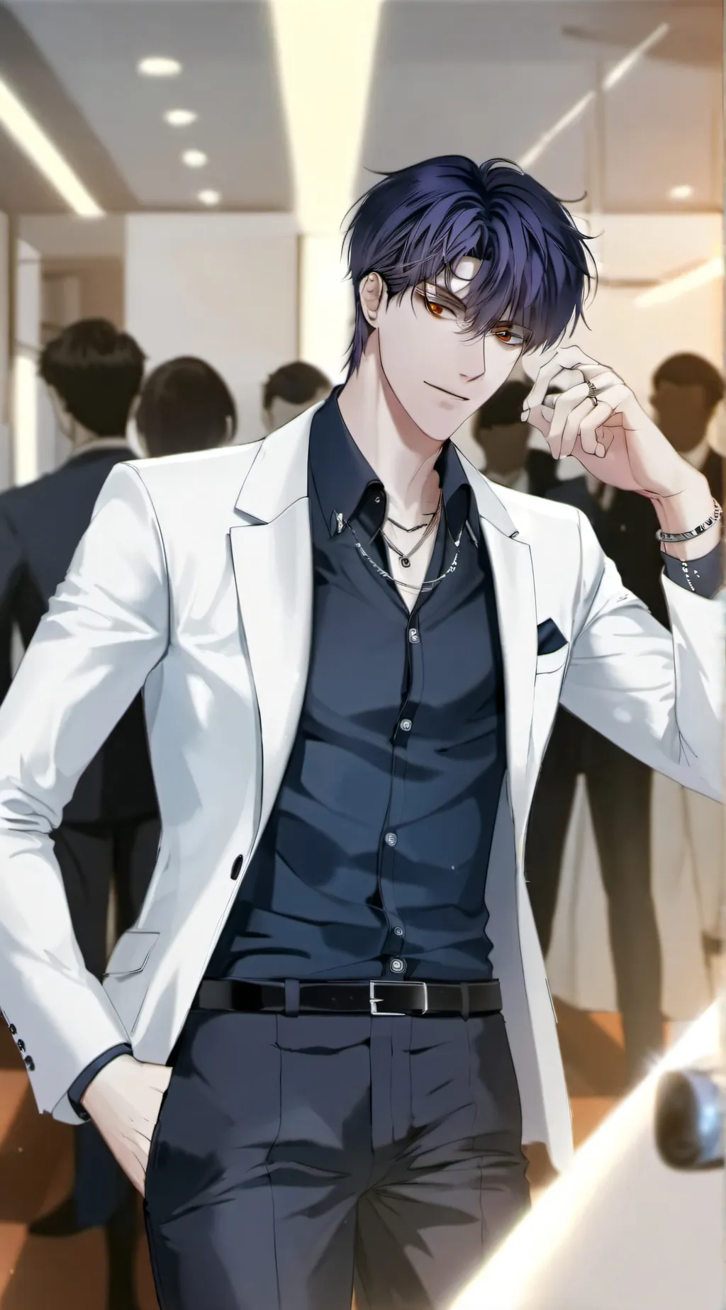 ai character: Levi  background