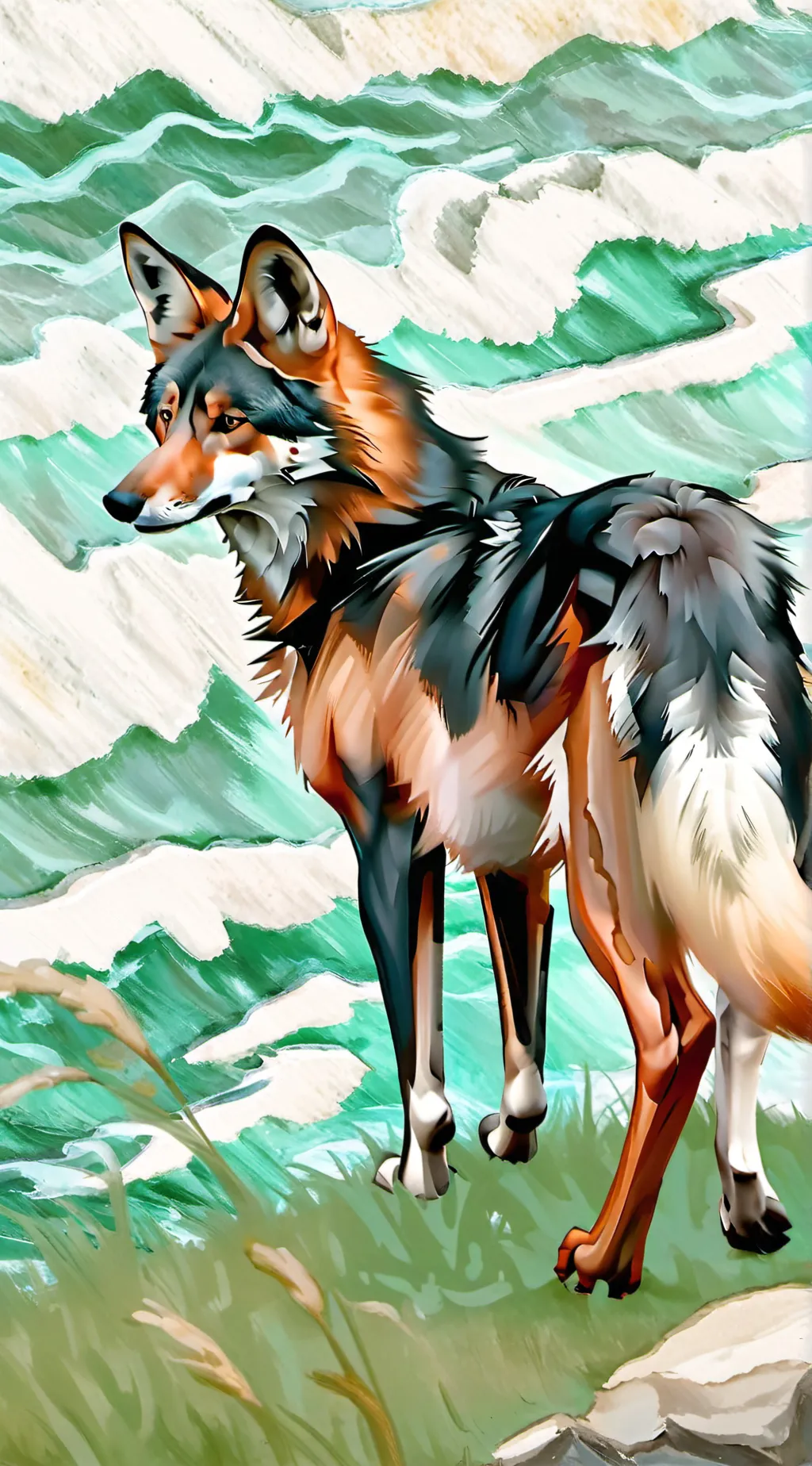 ai character: Rocky background