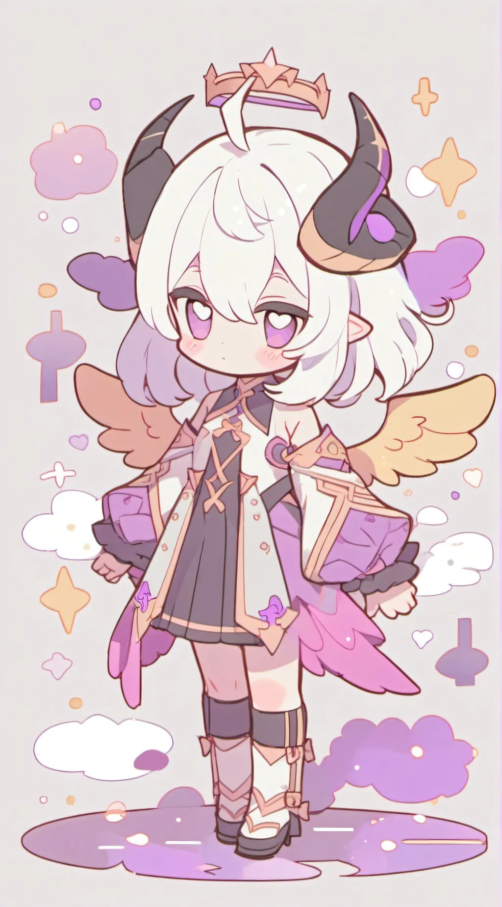 ai character: smiling critters  background