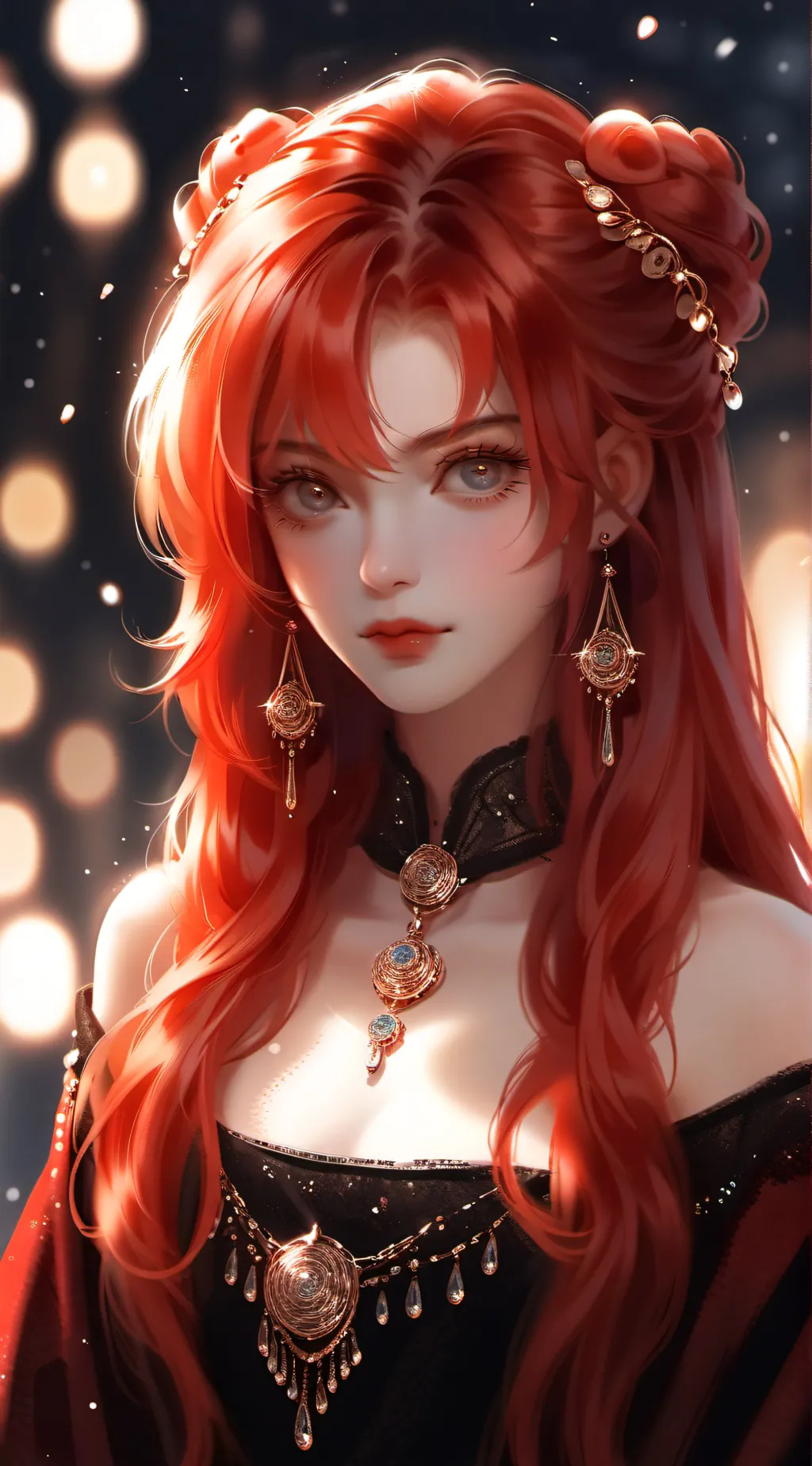 ai character: flame background