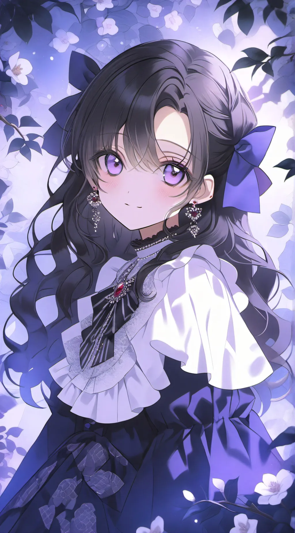 ai character: violet background