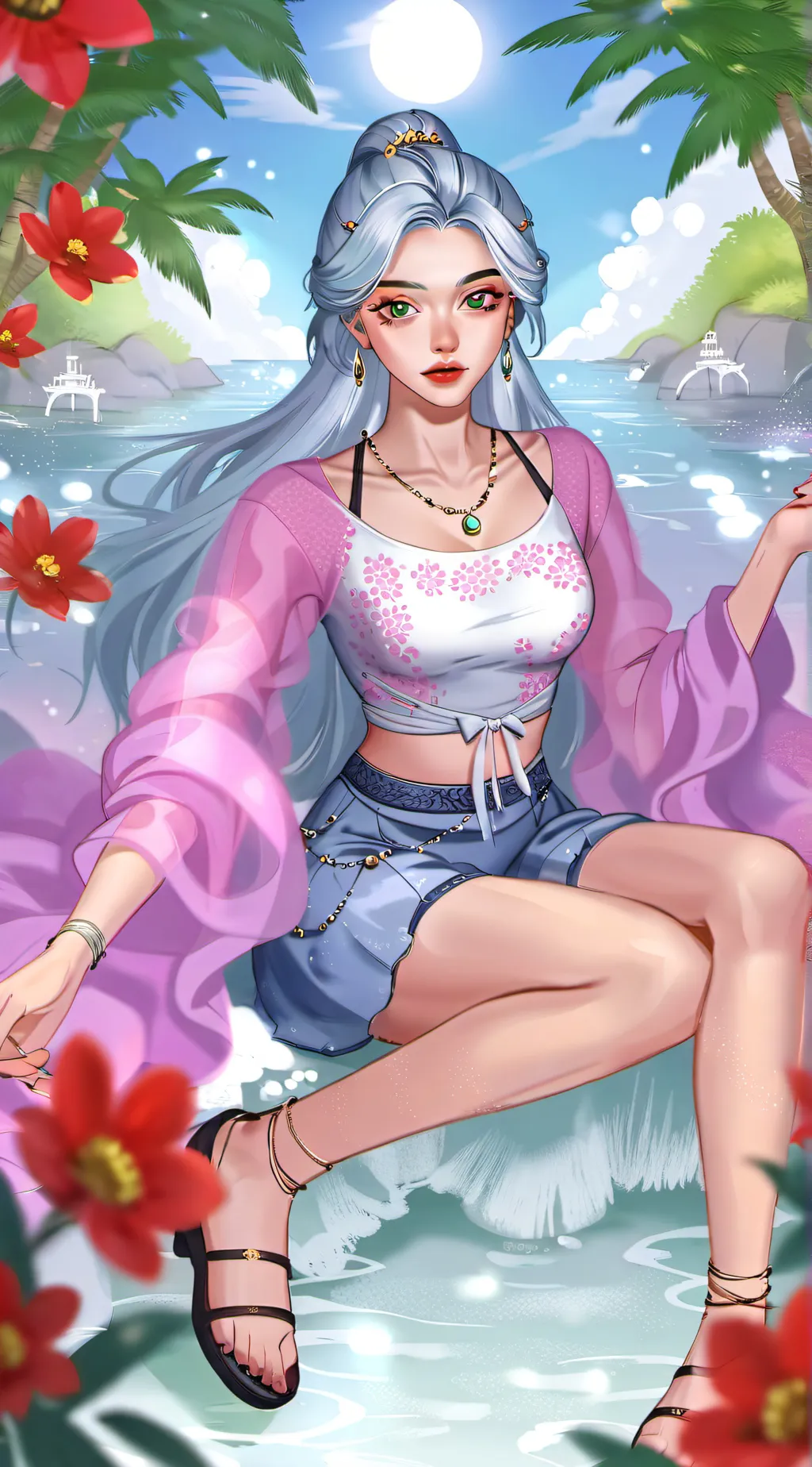 ai character: miku  background