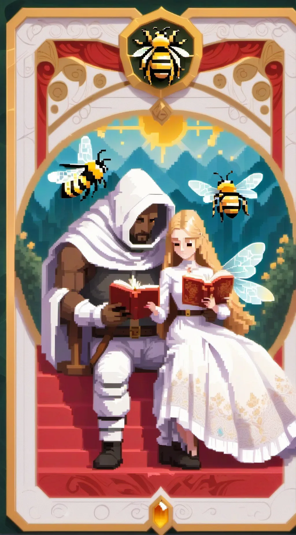 ai character: Bee and xdde1 background