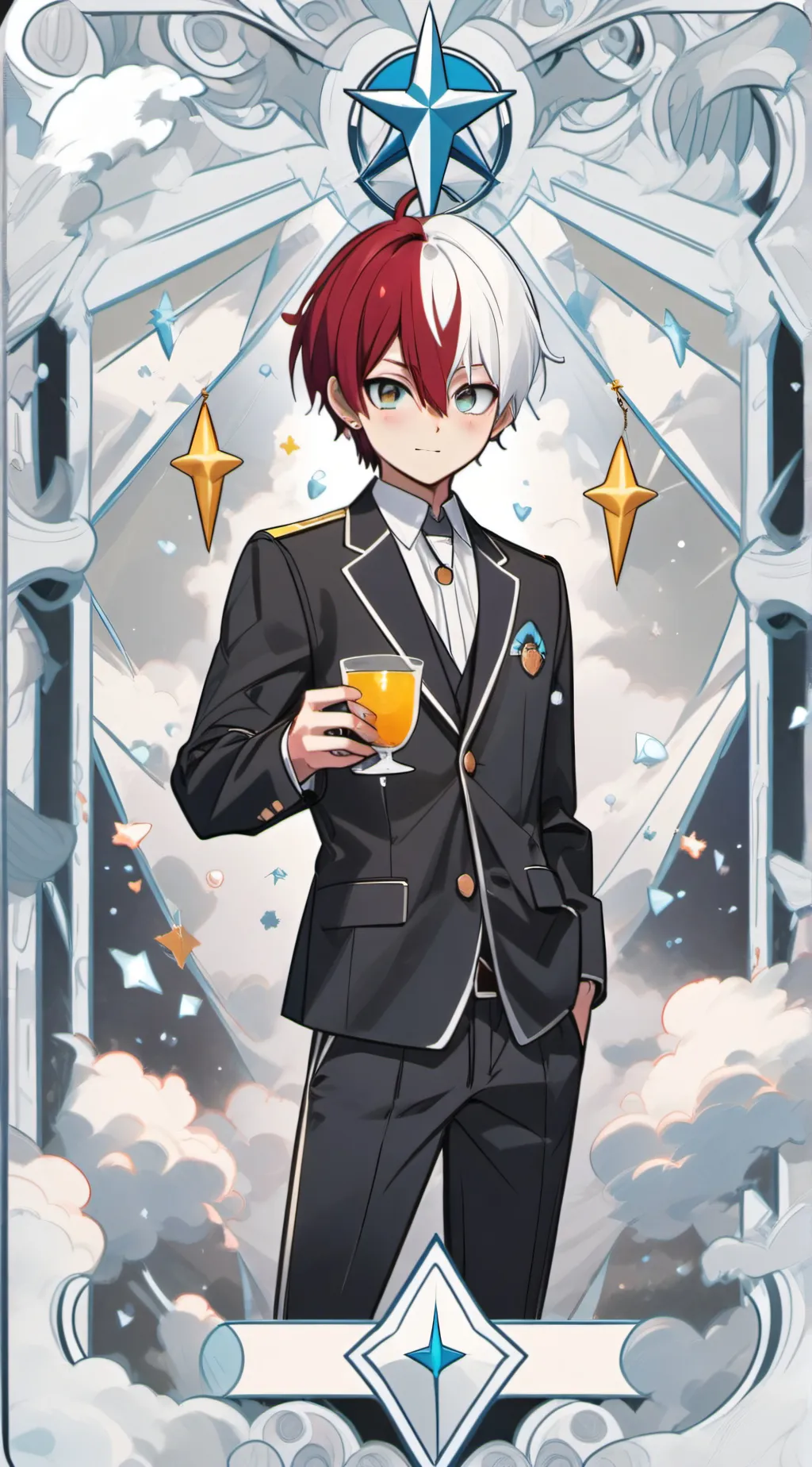 ai character: Shoto Todoroki  background