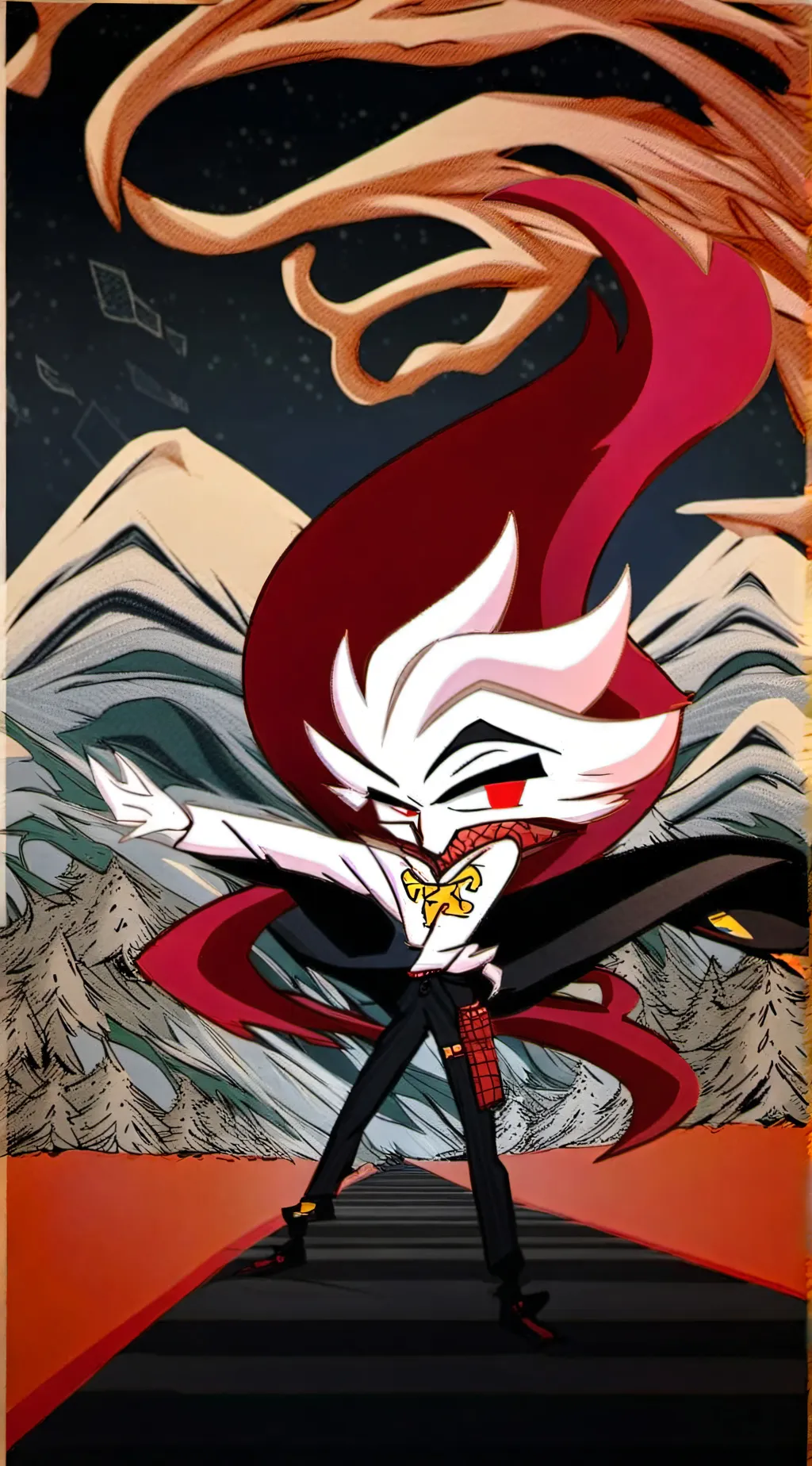 ai character: Hazbin Hotel Karen background