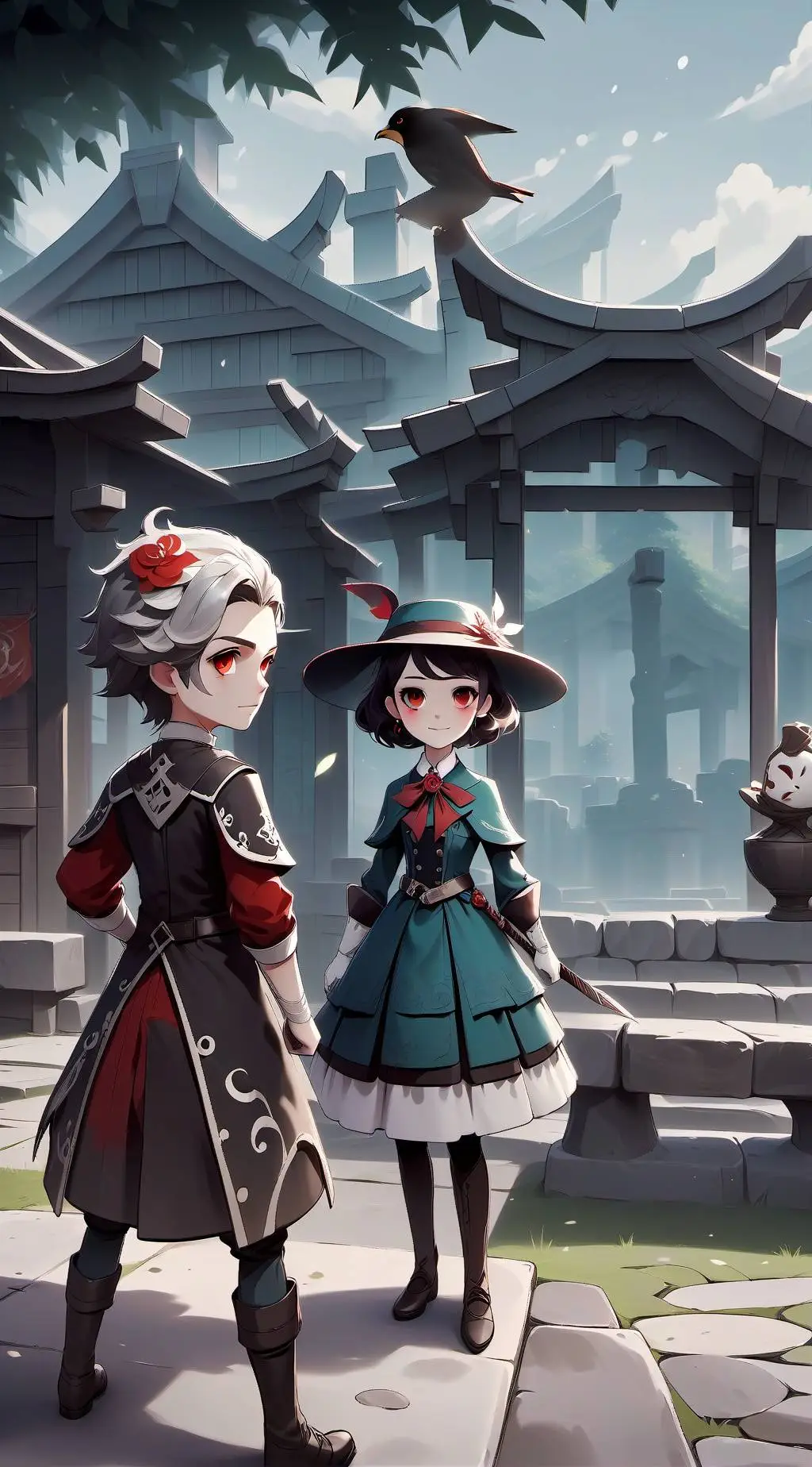 ai character: Val and angel dust background