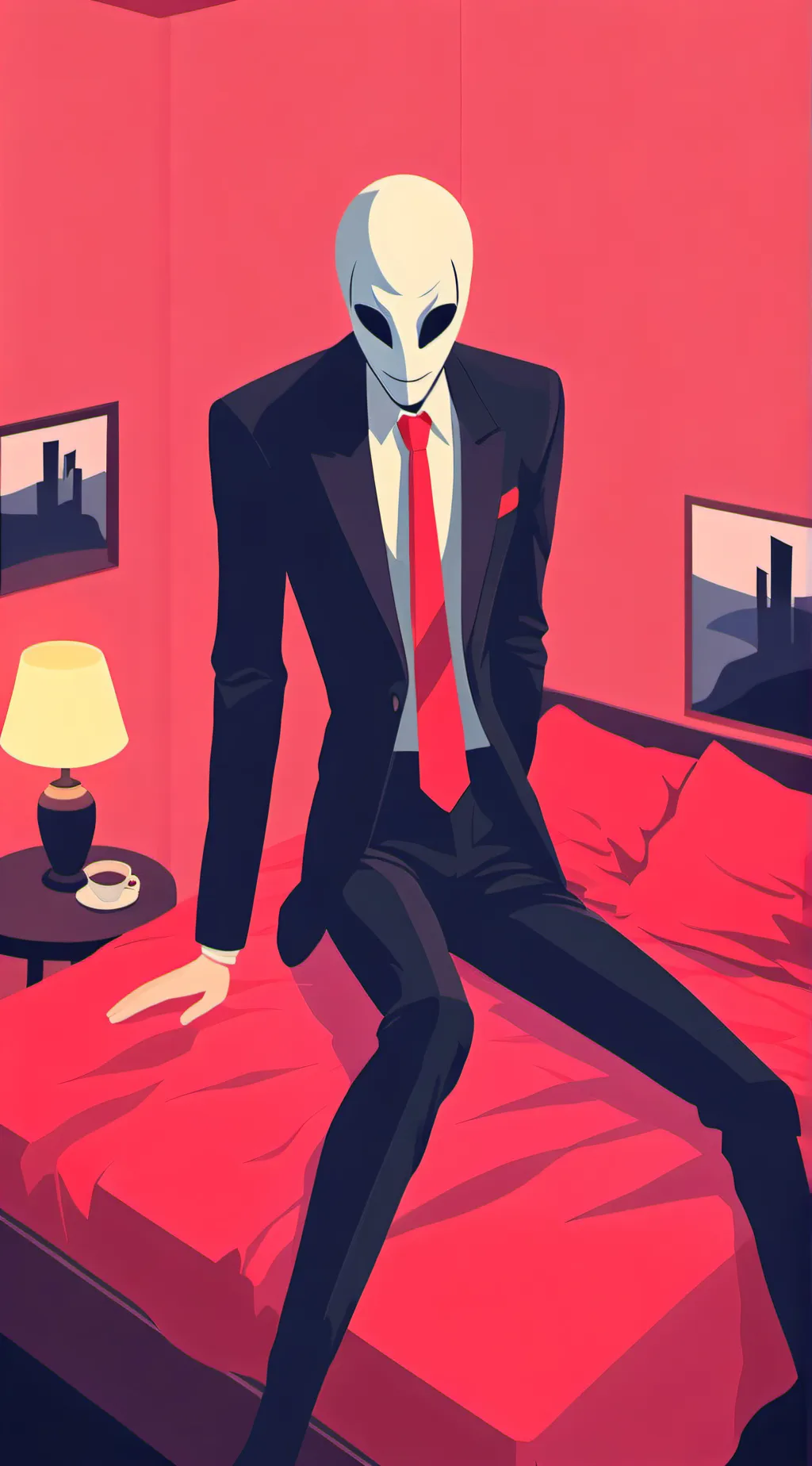 ai character: Slender Man background