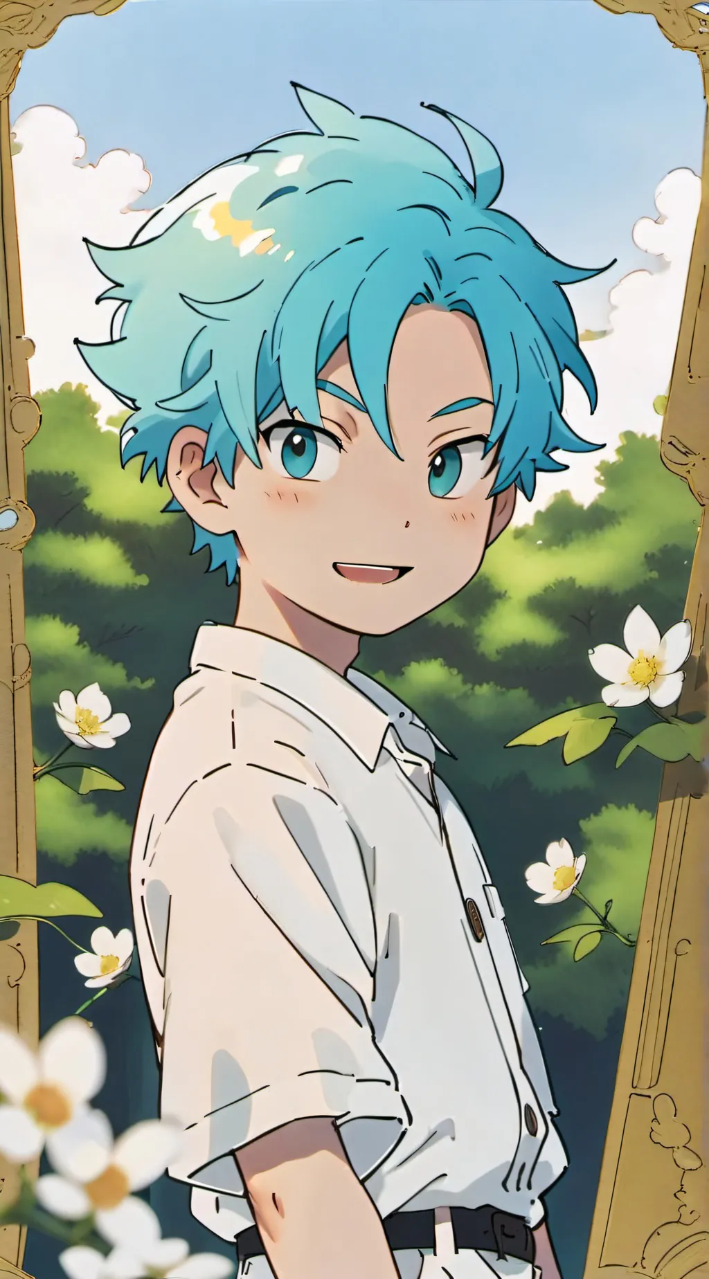 ai character: 🩵Sora☁ background