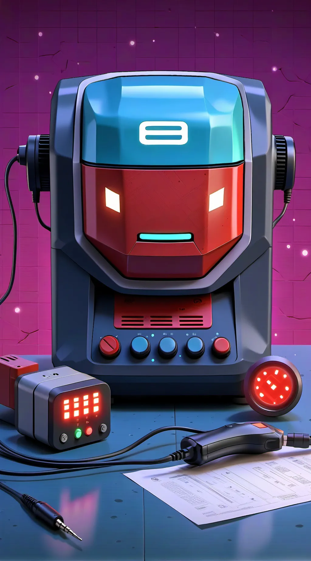 ai character: LIE DETECTOR V2 background