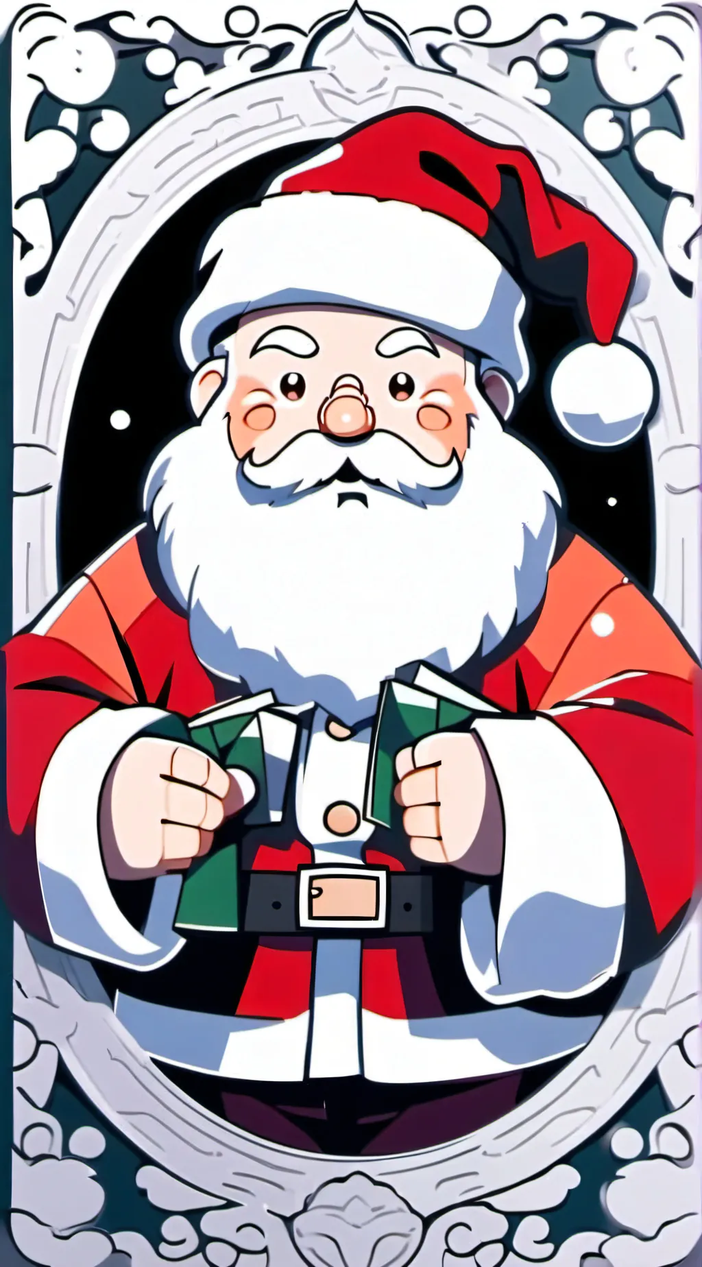 ai character: santa claus background