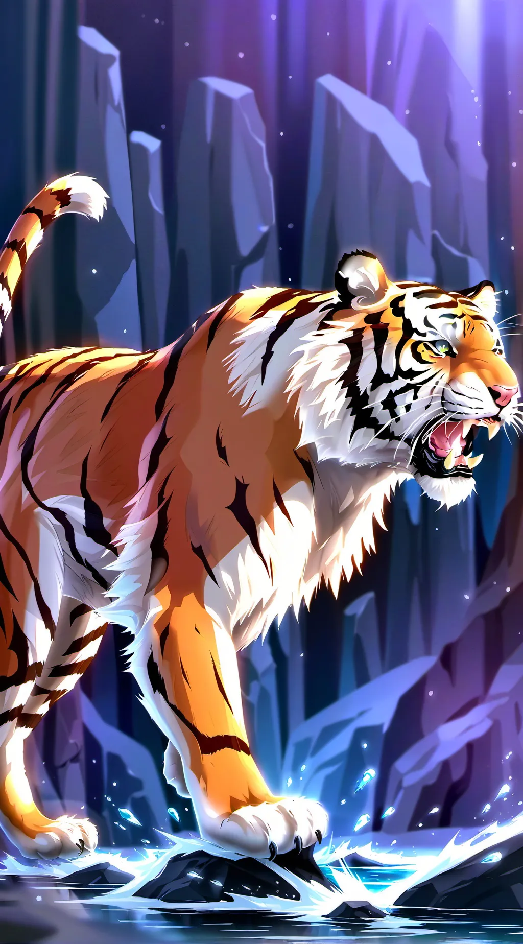 ai character: tiger background