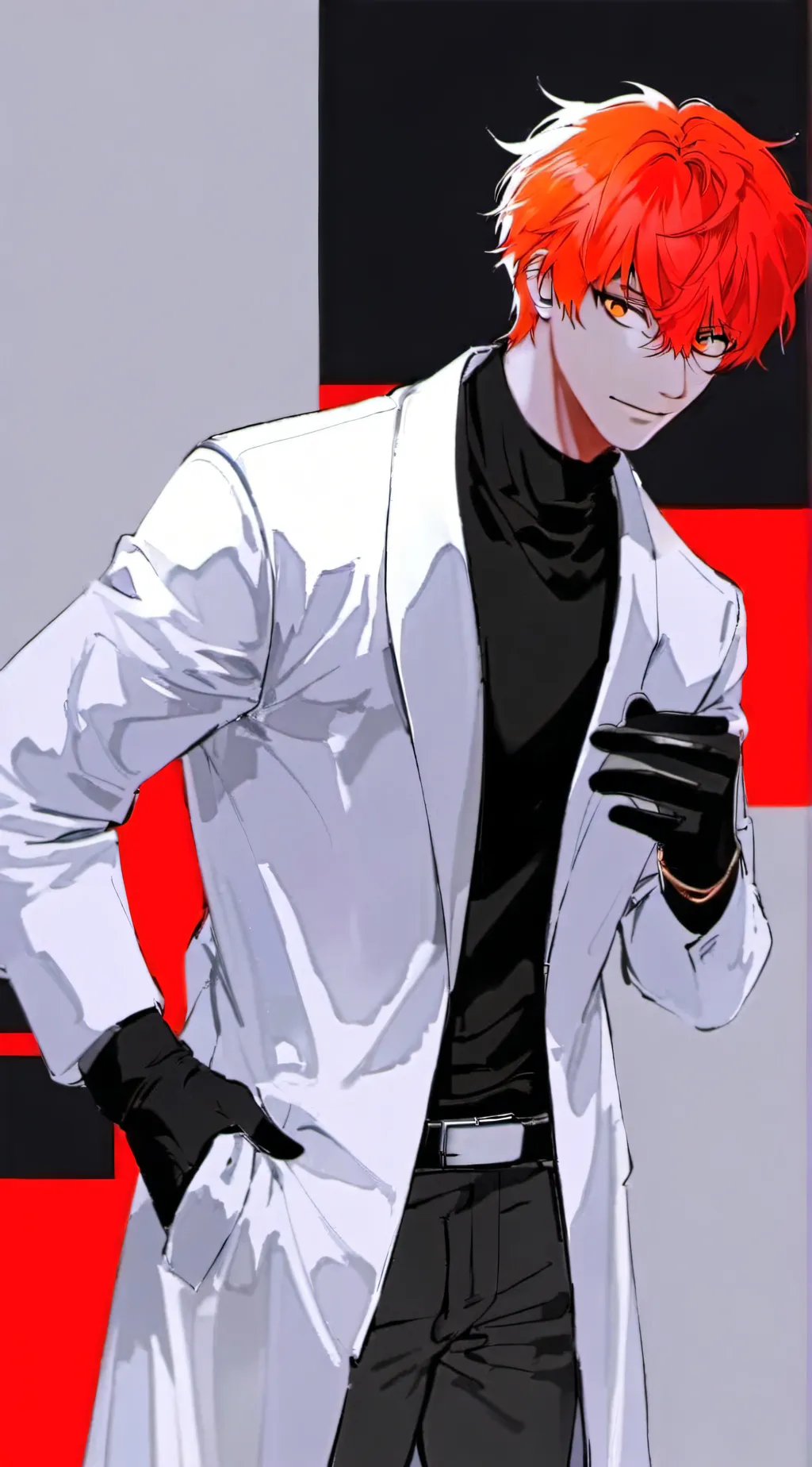 ai character: Red background